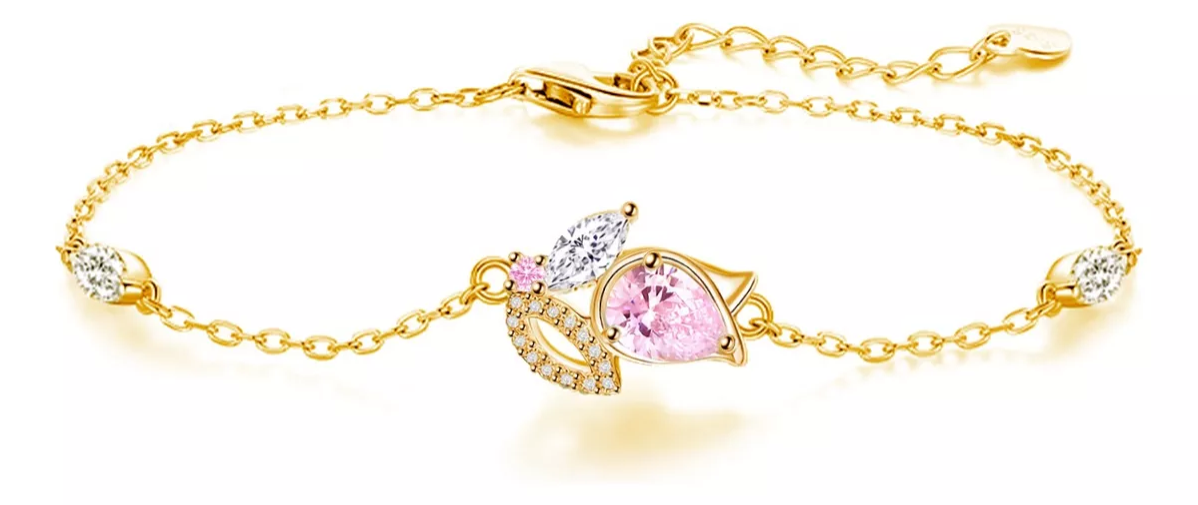 Pulsera Xtellar Tulipán Ajustable Color Dorado