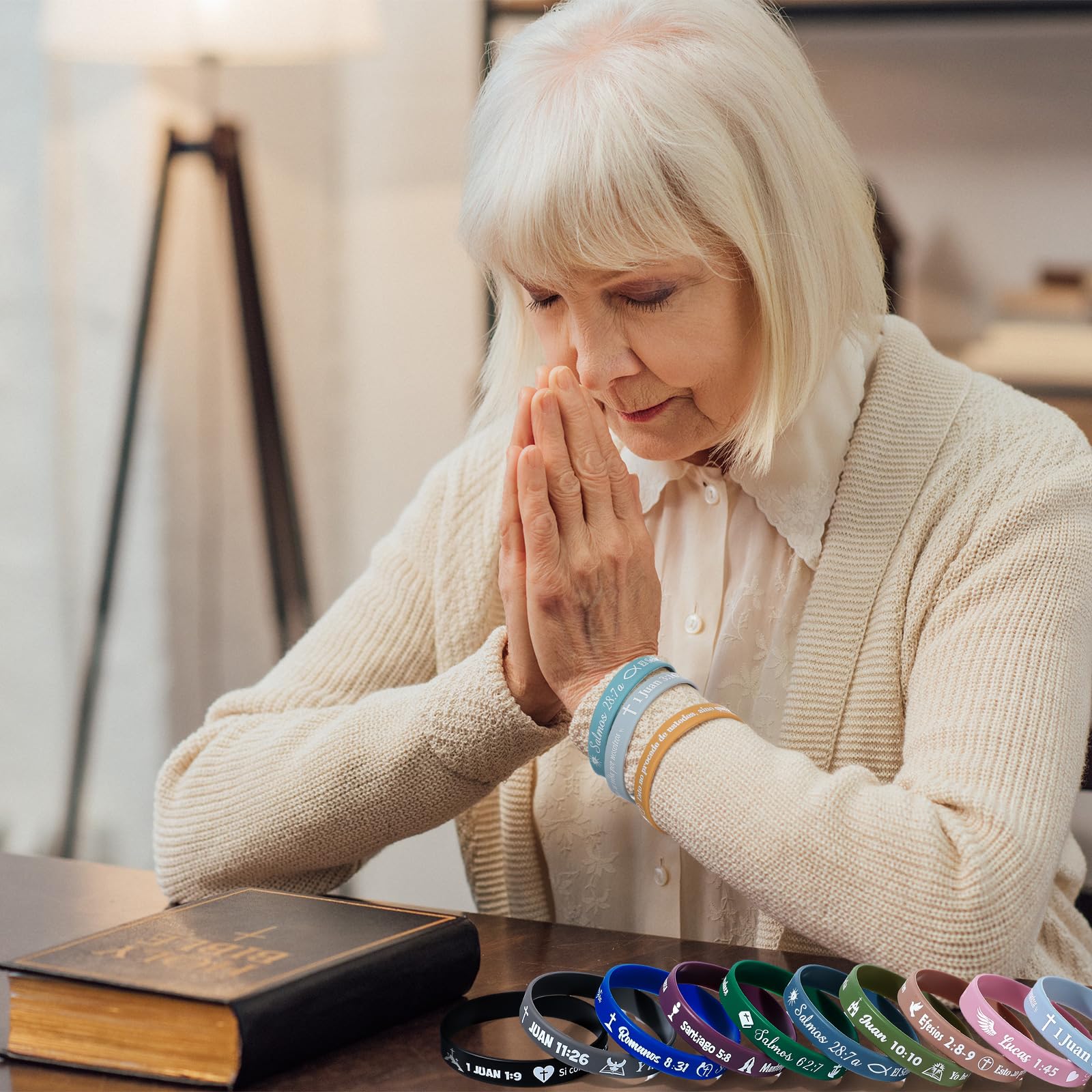 Foto 6 pulgar | Pulseras Versículos de La Biblia Español 120 Unidades - Venta Internacional