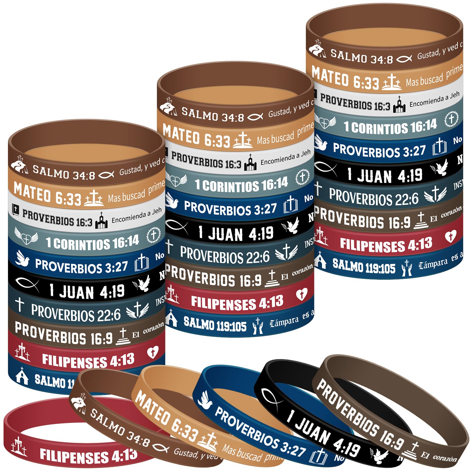 Pulseras Skylety Spanish Christian 60 Unidades - Venta Internacional