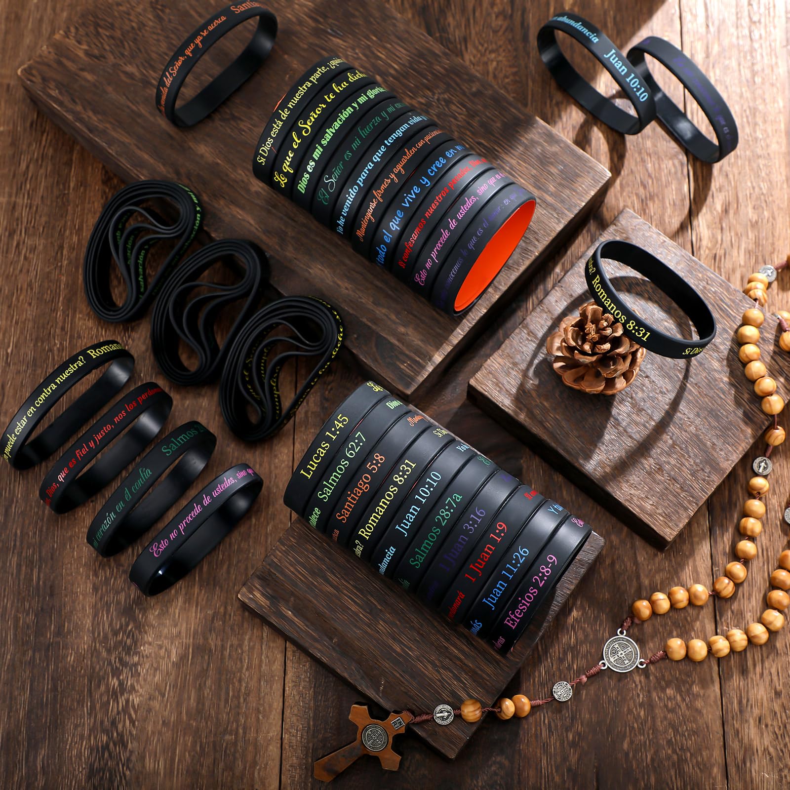 Foto 4 | Pulseras Skylety Versículos de La Biblia Cristiana Español 60 Unidades - Venta Internacional