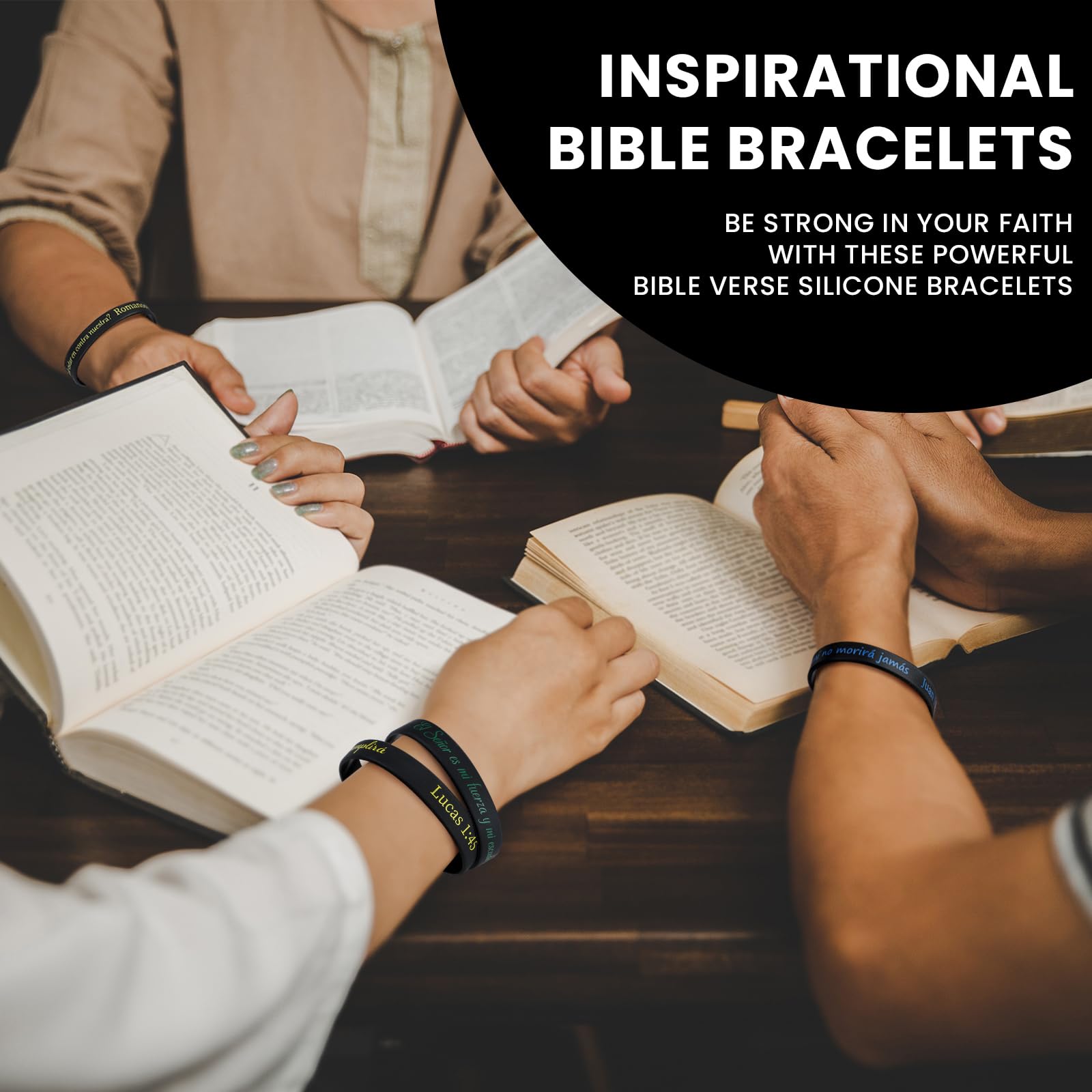 Foto 6 | Pulseras Skylety Versículos de La Biblia Cristiana Español 60 Unidades - Venta Internacional