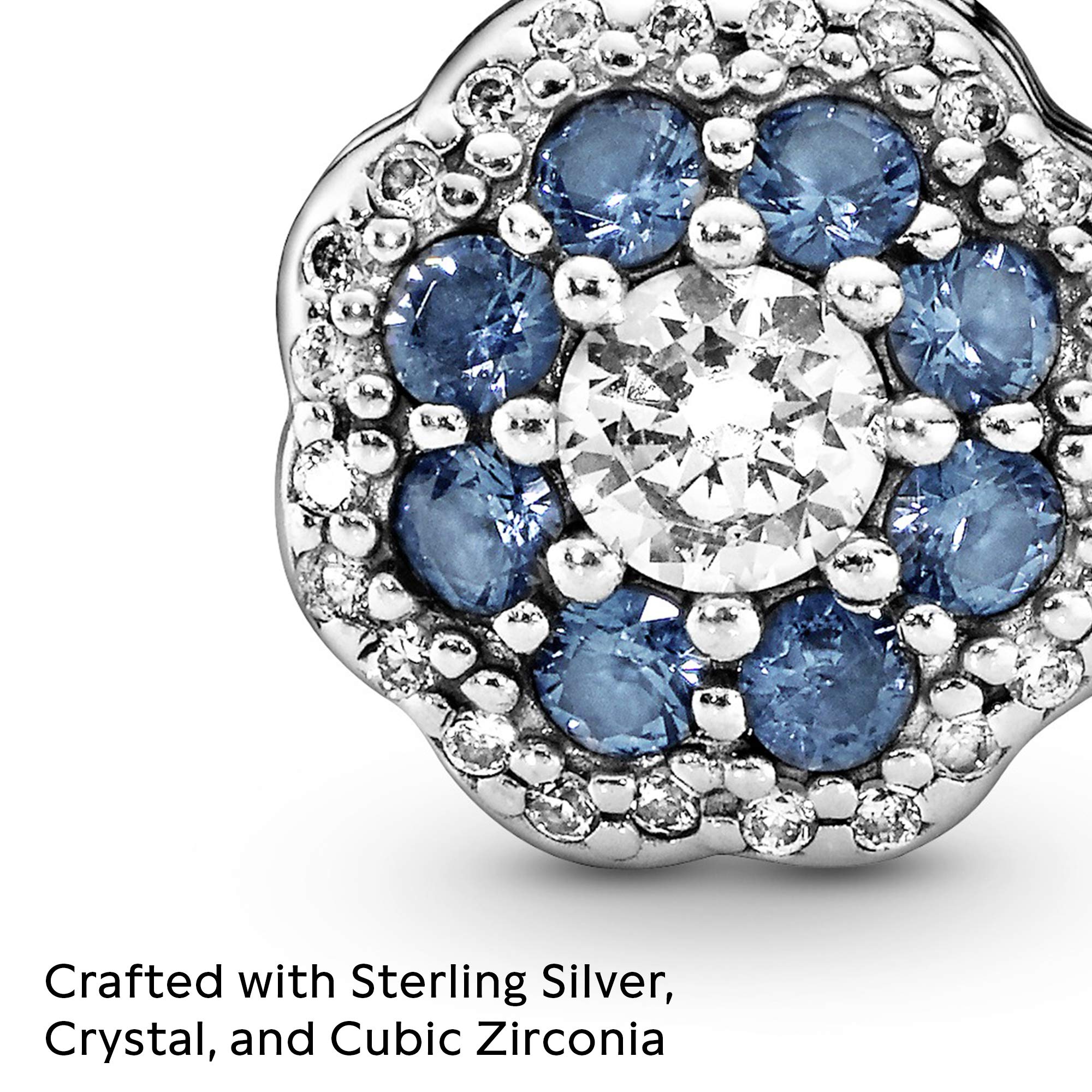 Foto 4 pulgar | Charm Pandora Con Forma De Flor Azul Brillante, Plata 925 - Venta Internacional.