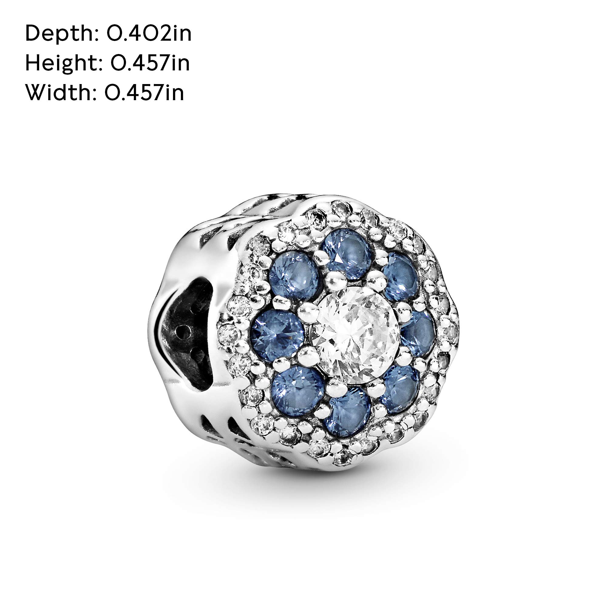 Foto 6 pulgar | Charm Pandora Con Forma De Flor Azul Brillante, Plata 925 - Venta Internacional.