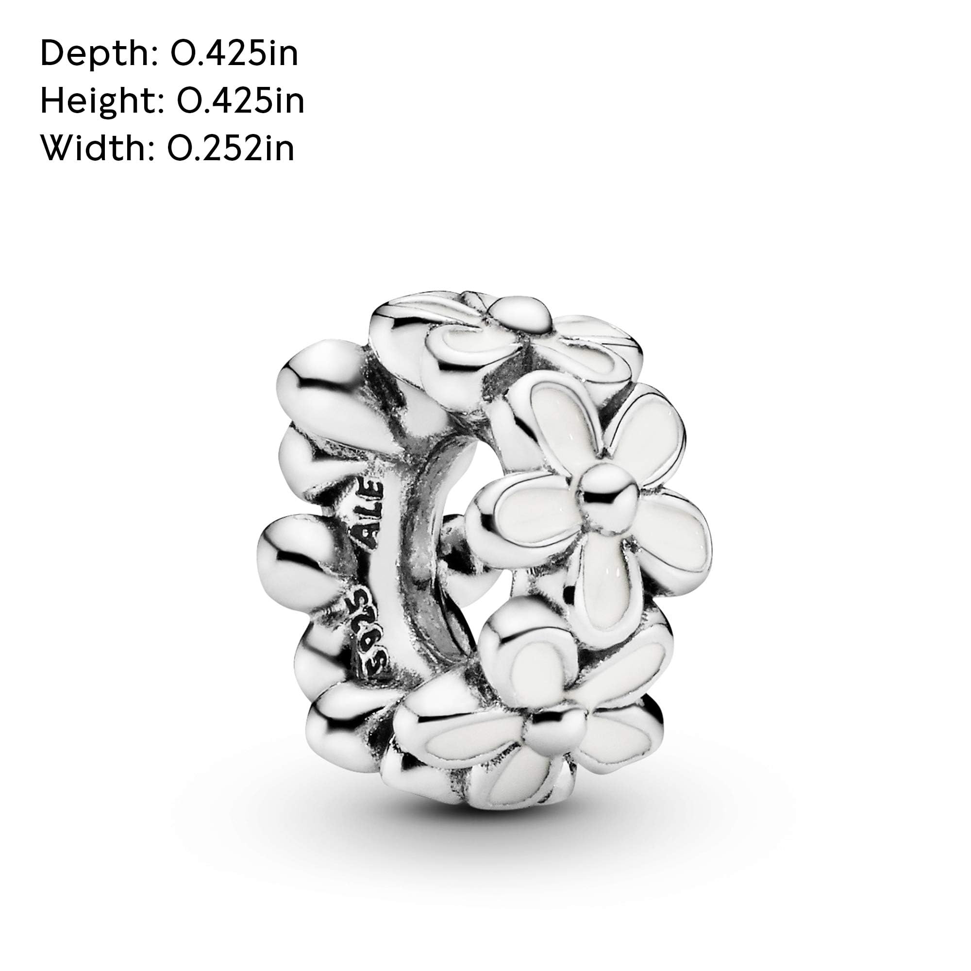 Foto 7 pulgar | Charm Spacer Pandora Con Forma De Margarita Blanca, Plata De Ley - Venta Internacional.