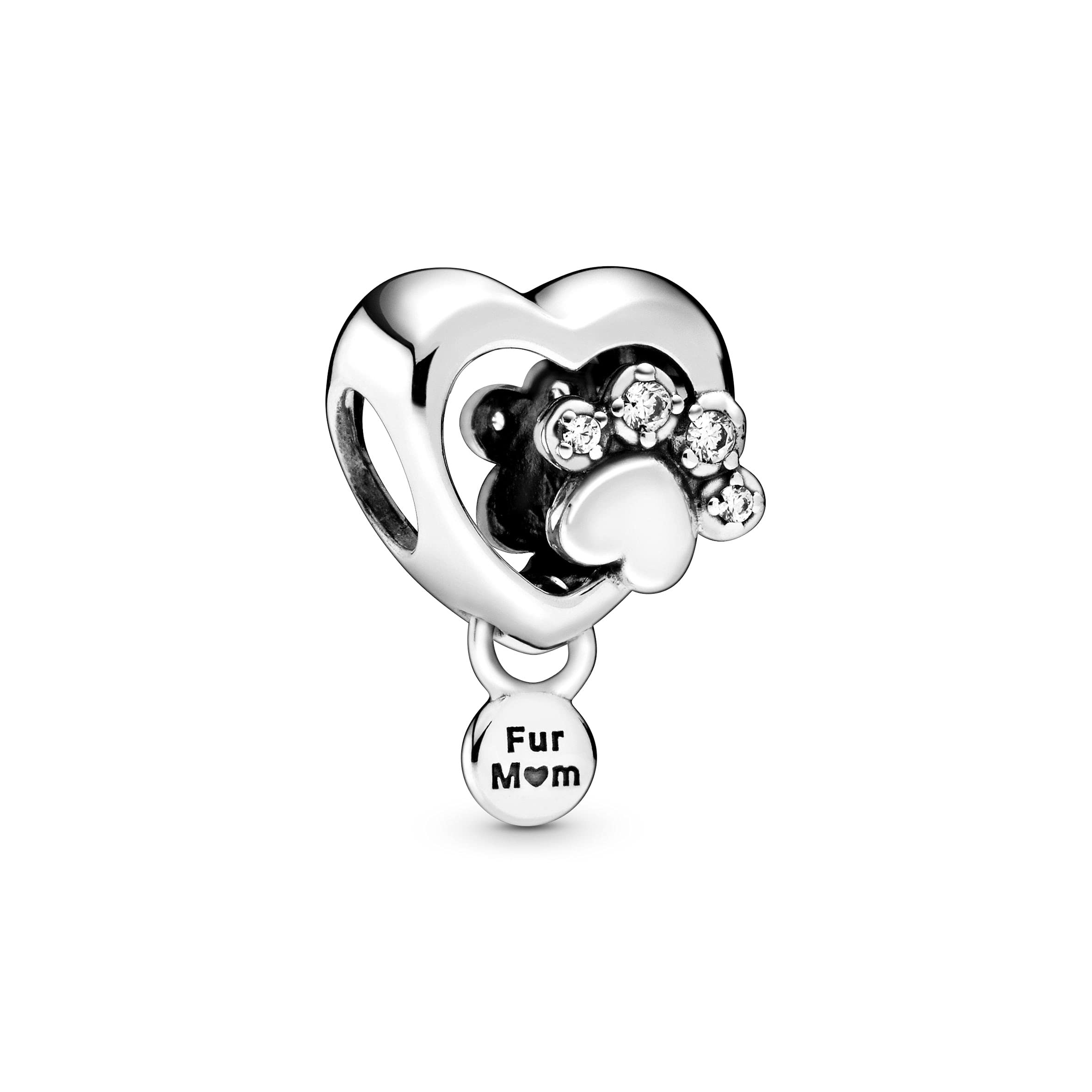 Foto 2 pulgar | Charm Pandora Sparkling Paw Print & Heart, Circonita Cúbica Transparente - Venta Internacional.