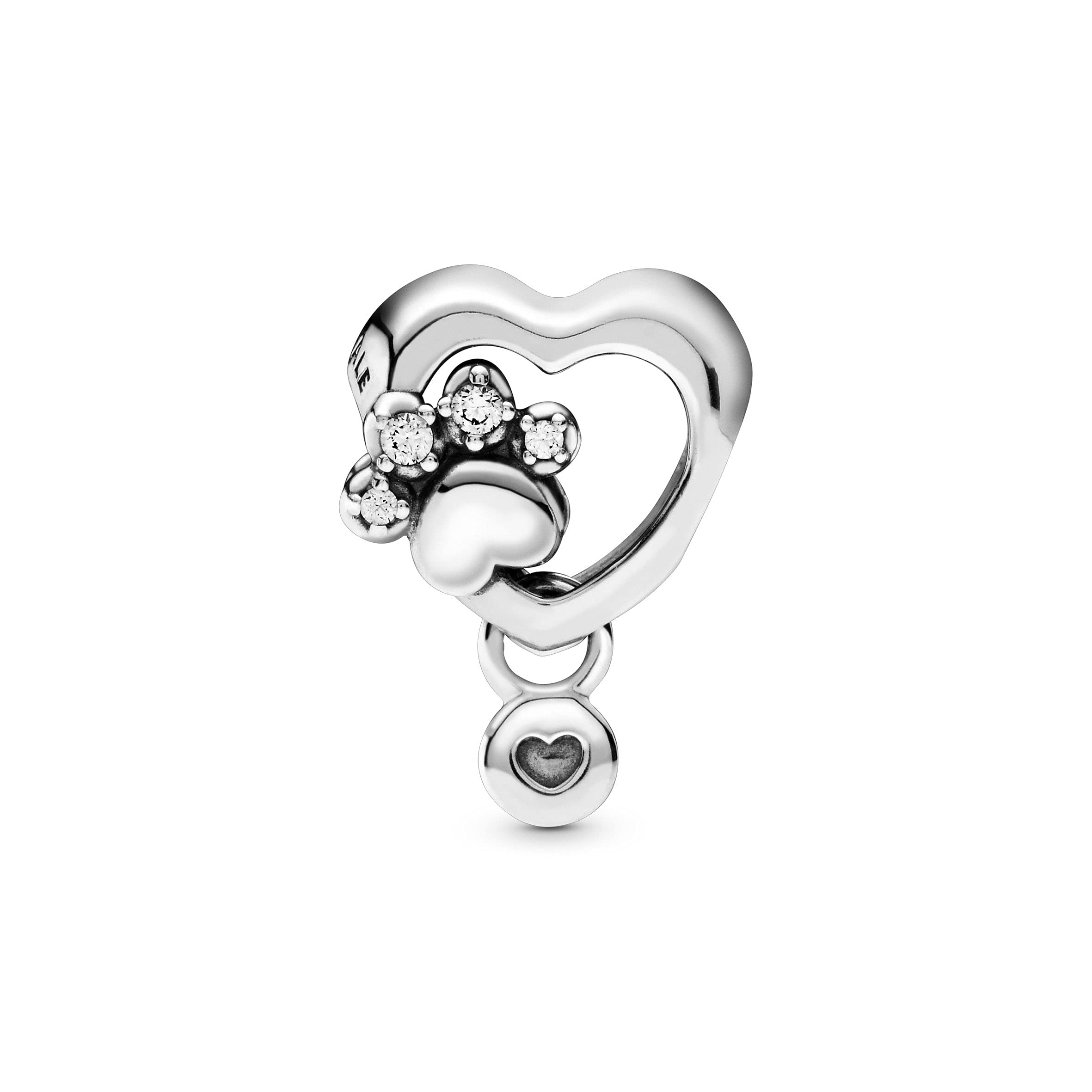 Foto 3 pulgar | Charm Pandora Sparkling Paw Print & Heart, Circonita Cúbica Transparente - Venta Internacional.