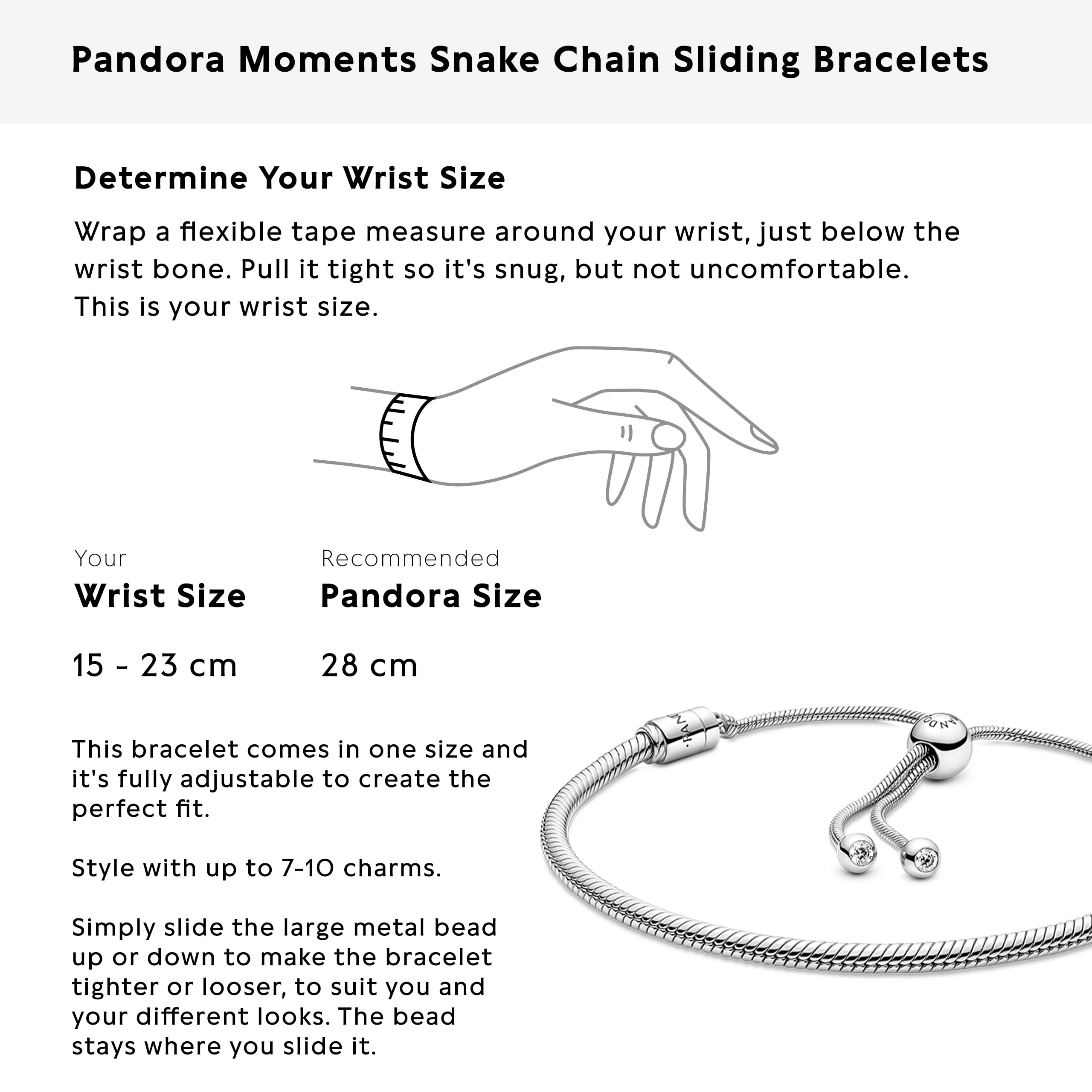 Foto 6 pulgar | Pulsera Con Dijes Pandora Moments Snake Chain Slider Para Mujer - Venta Internacional.