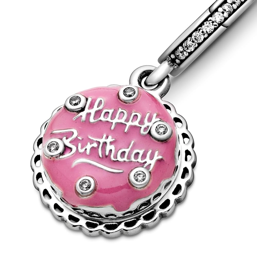 Foto 5 pulgar | Charm Pandora Jewelry - Colgante Para Tarta De Cumpleaños, Color Rosa - Venta Internacional.