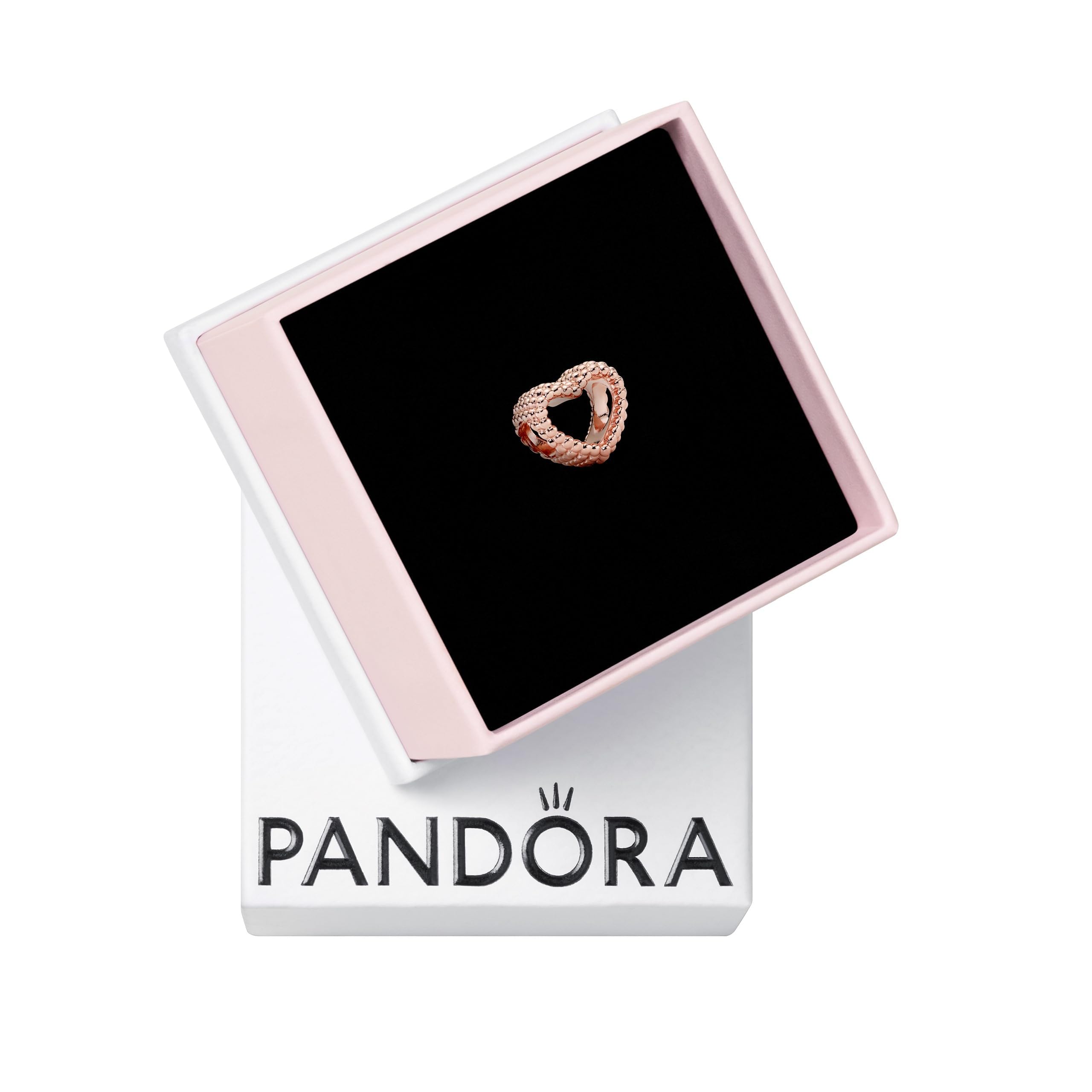 Foto 2 pulgar | Brazalete Pandora Con Abalorios En Forma De Corazón Abierto En Oro Rosado De 14 K - Venta Internacional.