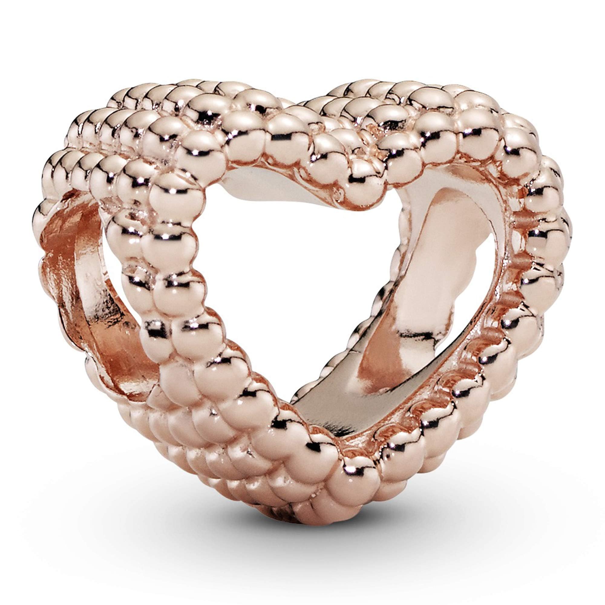 Foto 3 pulgar | Brazalete Pandora Con Abalorios En Forma De Corazón Abierto En Oro Rosado De 14 K - Venta Internacional.