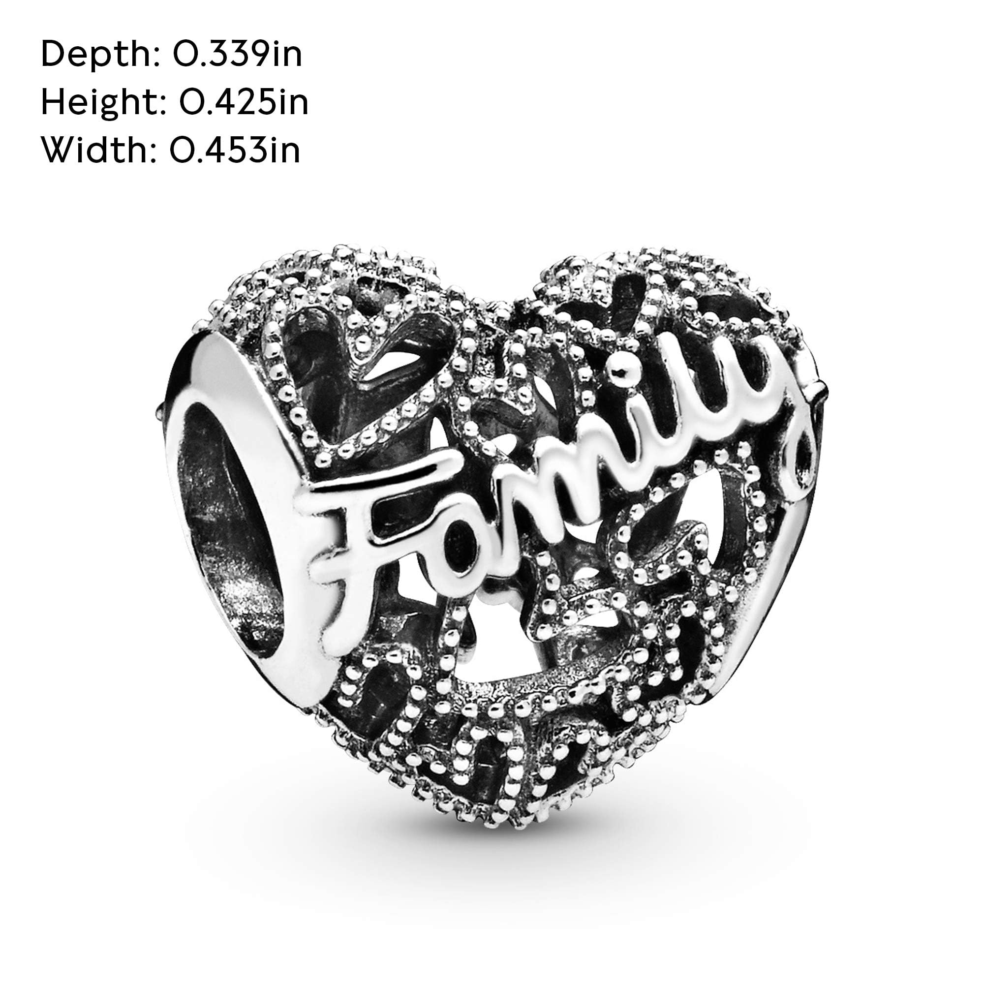 Foto 7 pulgar | Charm Pandora Family Heart De Plata De Ley Con Caja De Regalo - Venta Internacional.