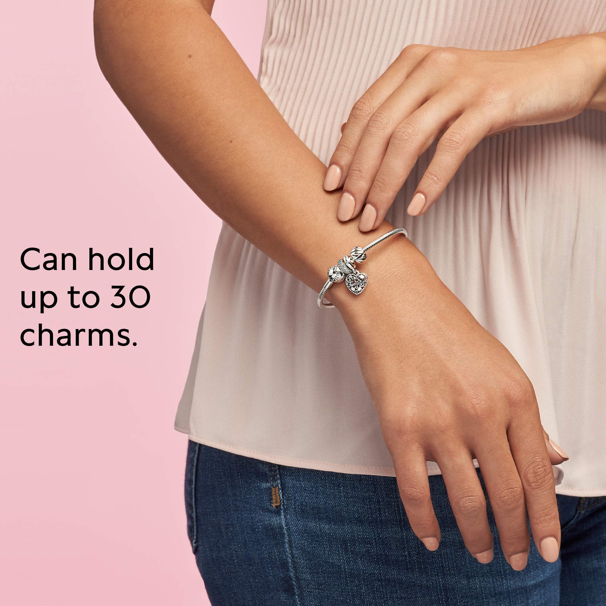 Foto 8 pulgar | Pulsera Pandora Moments Snake Chain, 7,5 Cm, Plata De Ley - Venta Internacional.
