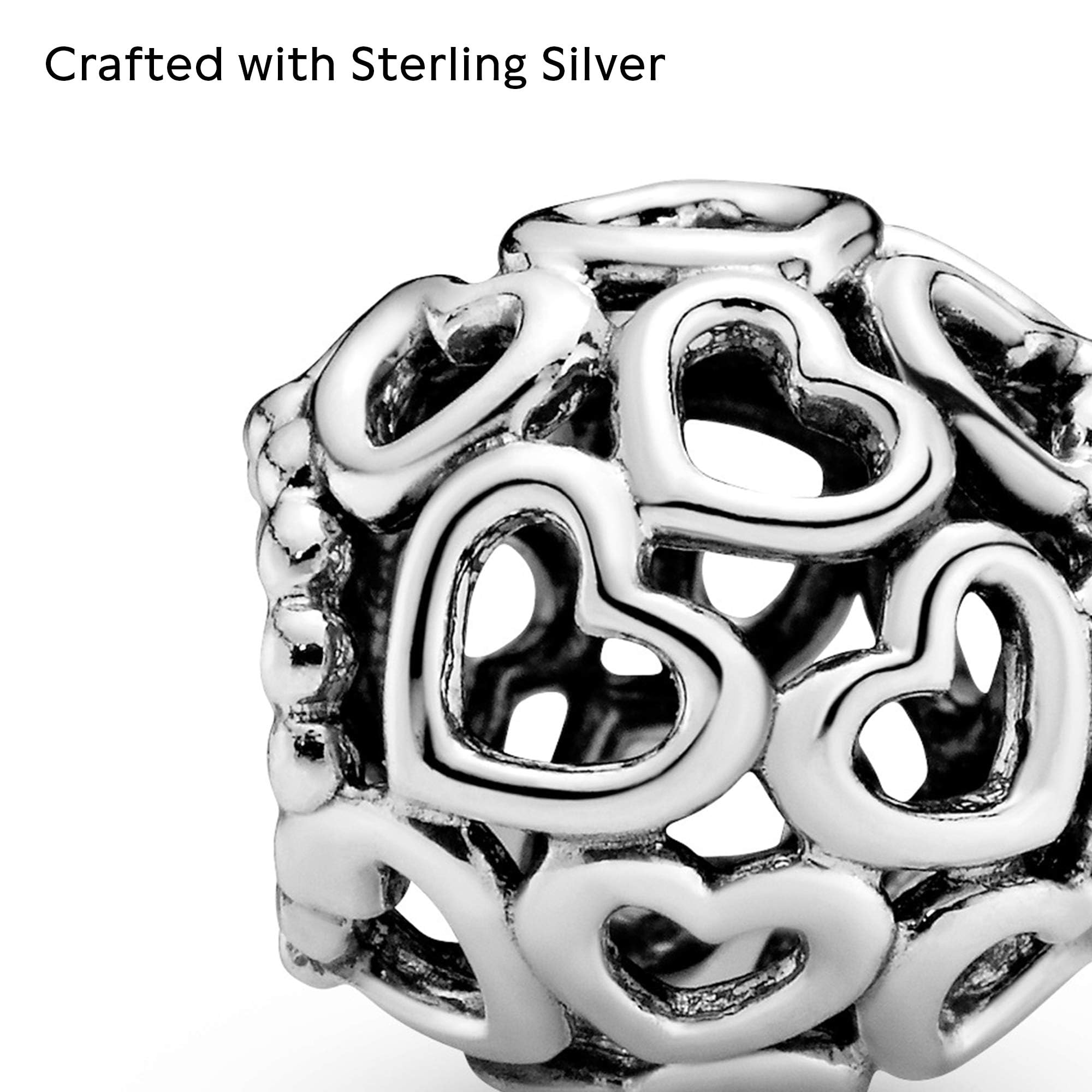 Foto 5 pulgar | Pulsera Con Dijes Pandora Hearts All Over Para Mujer - Venta Internacional.