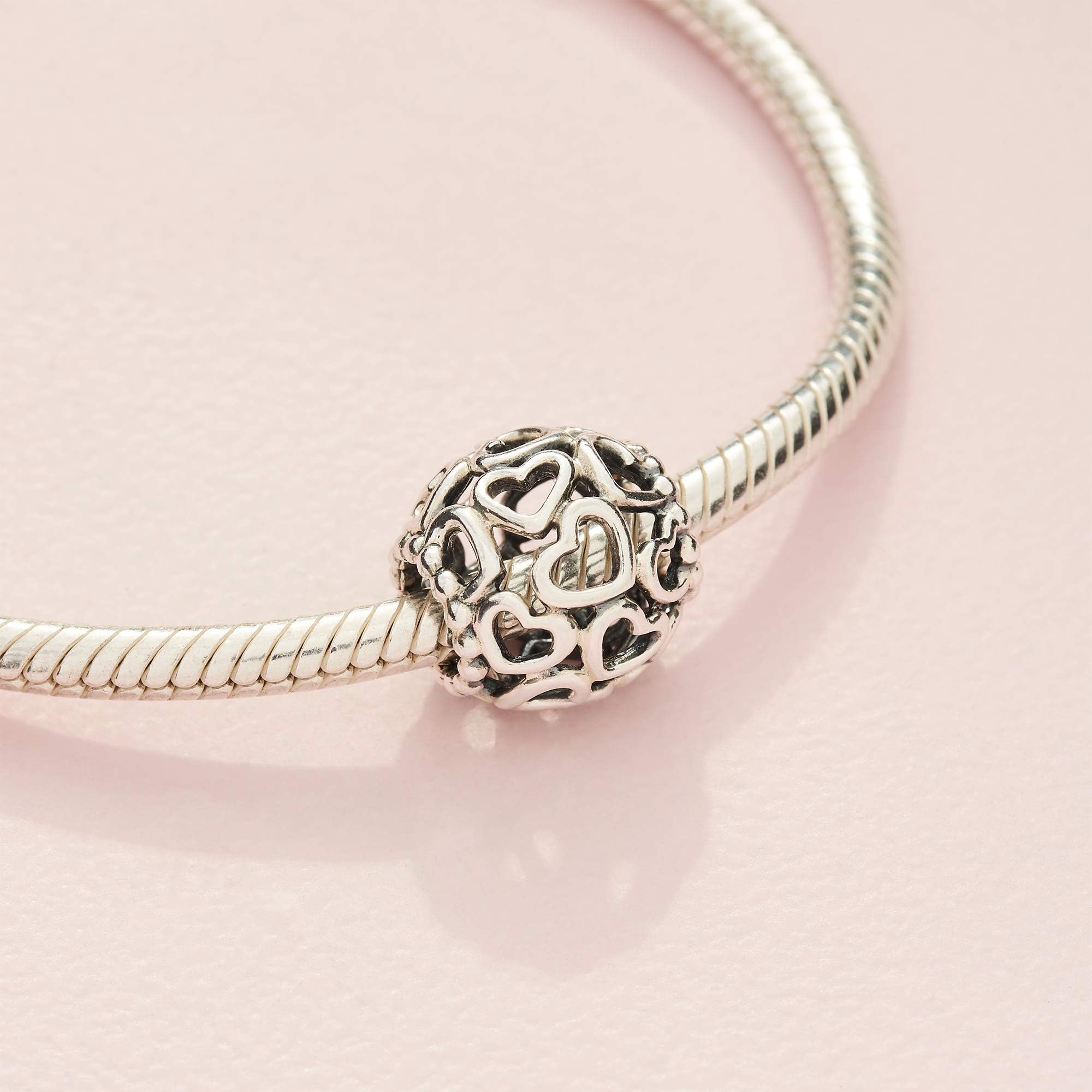 Foto 6 pulgar | Pulsera Con Dijes Pandora Hearts All Over Para Mujer - Venta Internacional.