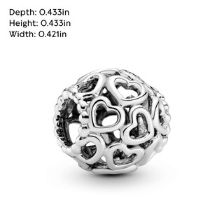 Foto 5 | Pulsera Con Dijes De Plata De Ley Con Forma De Corazón De Pandora - Venta Internacional.