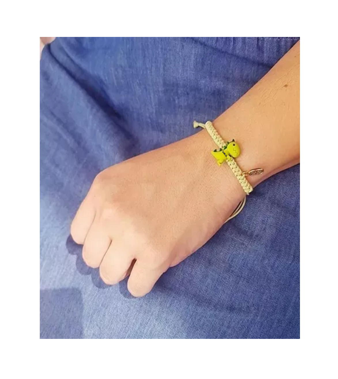 Foto 3 pulgar | Bonita Pulsera Pareja Lab.g Más Bolsa De Joyería 2 Piezas Verde /rosa