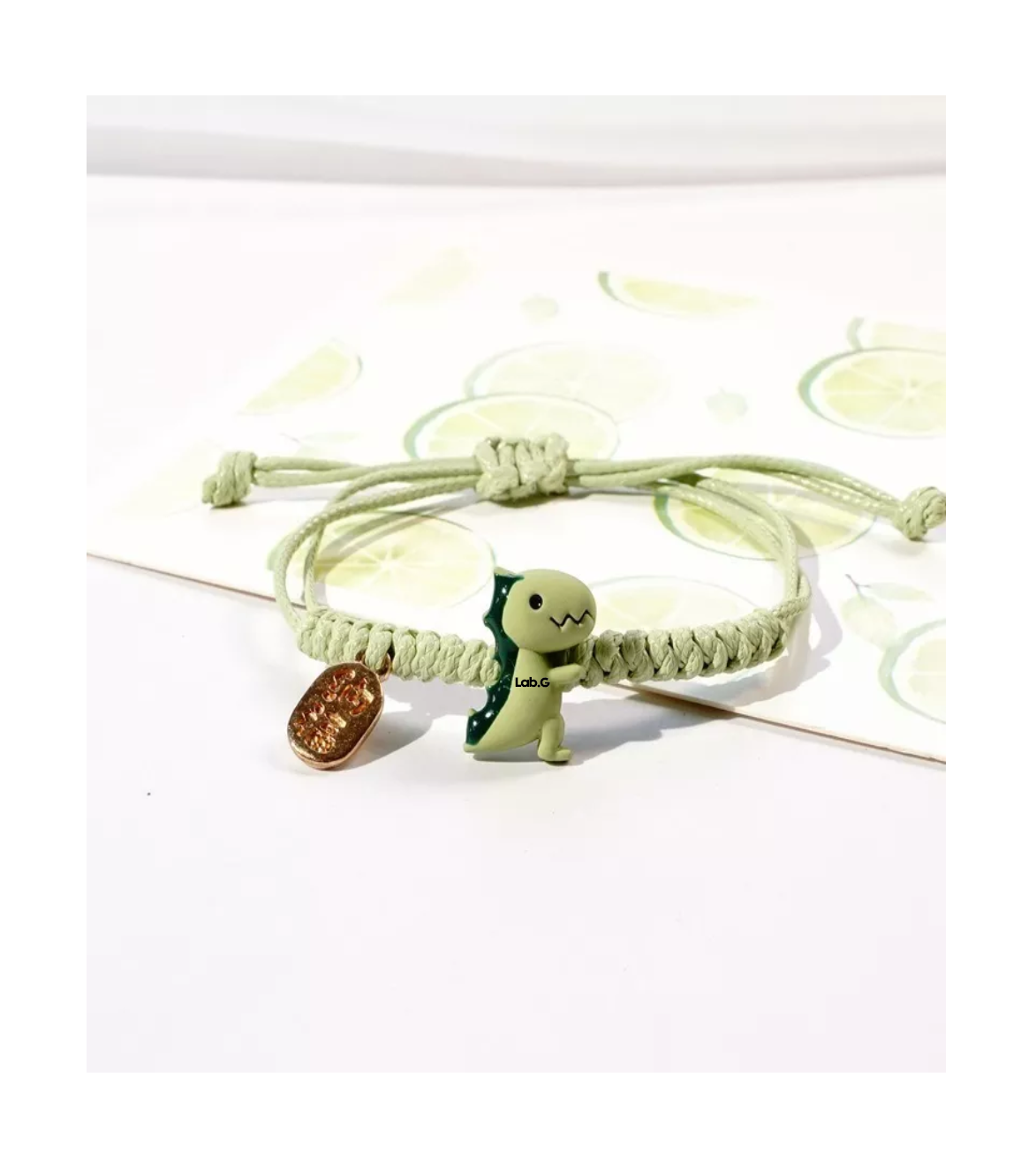 Foto 6 pulgar | Bonita Pulsera Pareja Lab.g Más Bolsa De Joyería 2 Piezas Verde /rosa