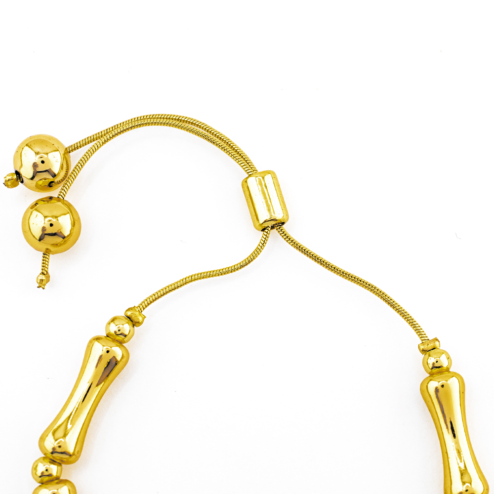 Foto 4 pulgar | Pulsera Elevador Dorada The Golden Store Chapa de Oro 18k