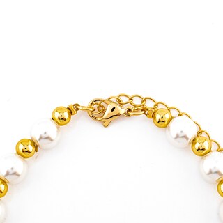 Foto 3 | Pulsera Perlas Sintética Con Dije De Fresa The Golden Store Chapa De Oro 18k