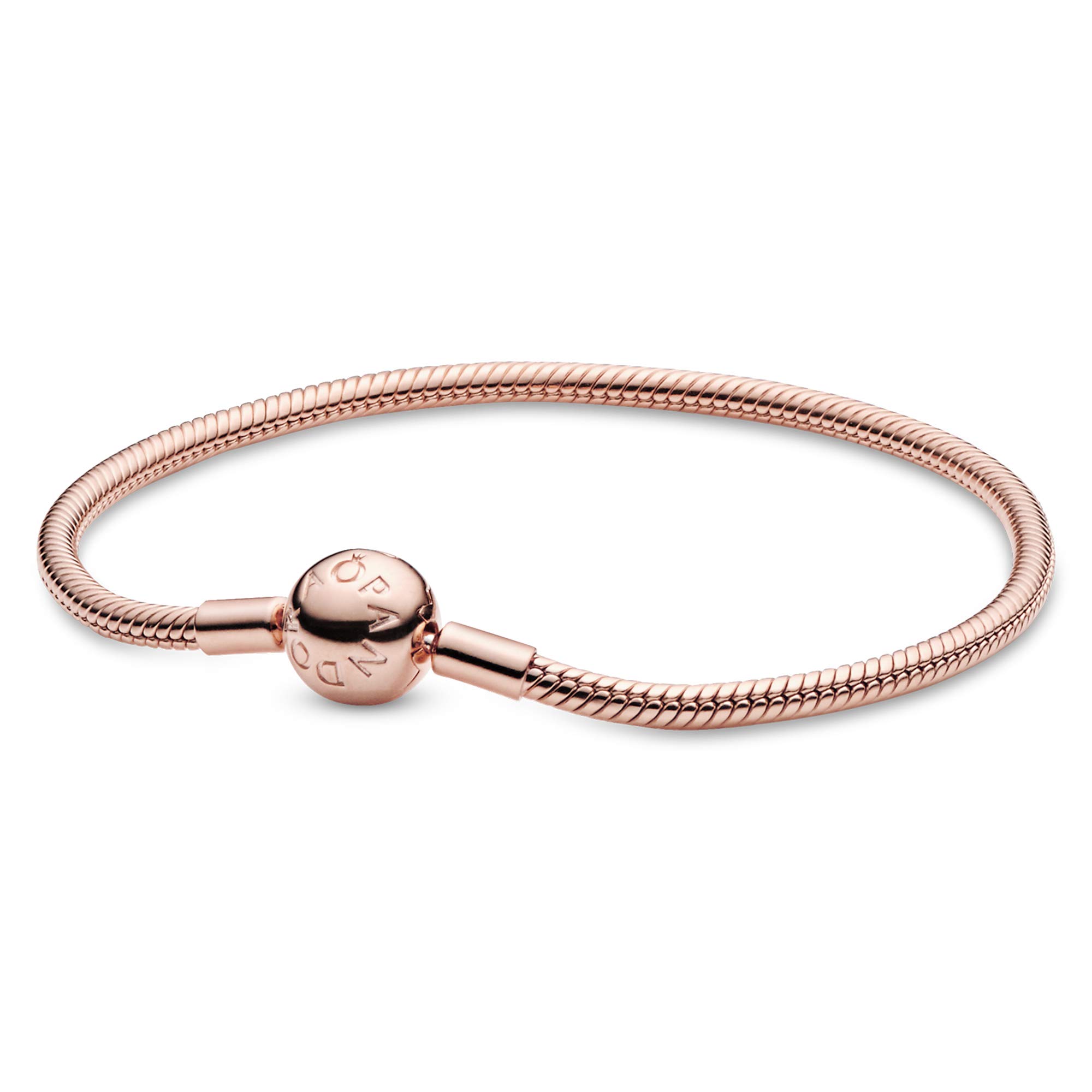 Foto 2 | Pulsera Pandora Moments Snake Chain En Oro Rosa Para Mujer - Venta Internacional.