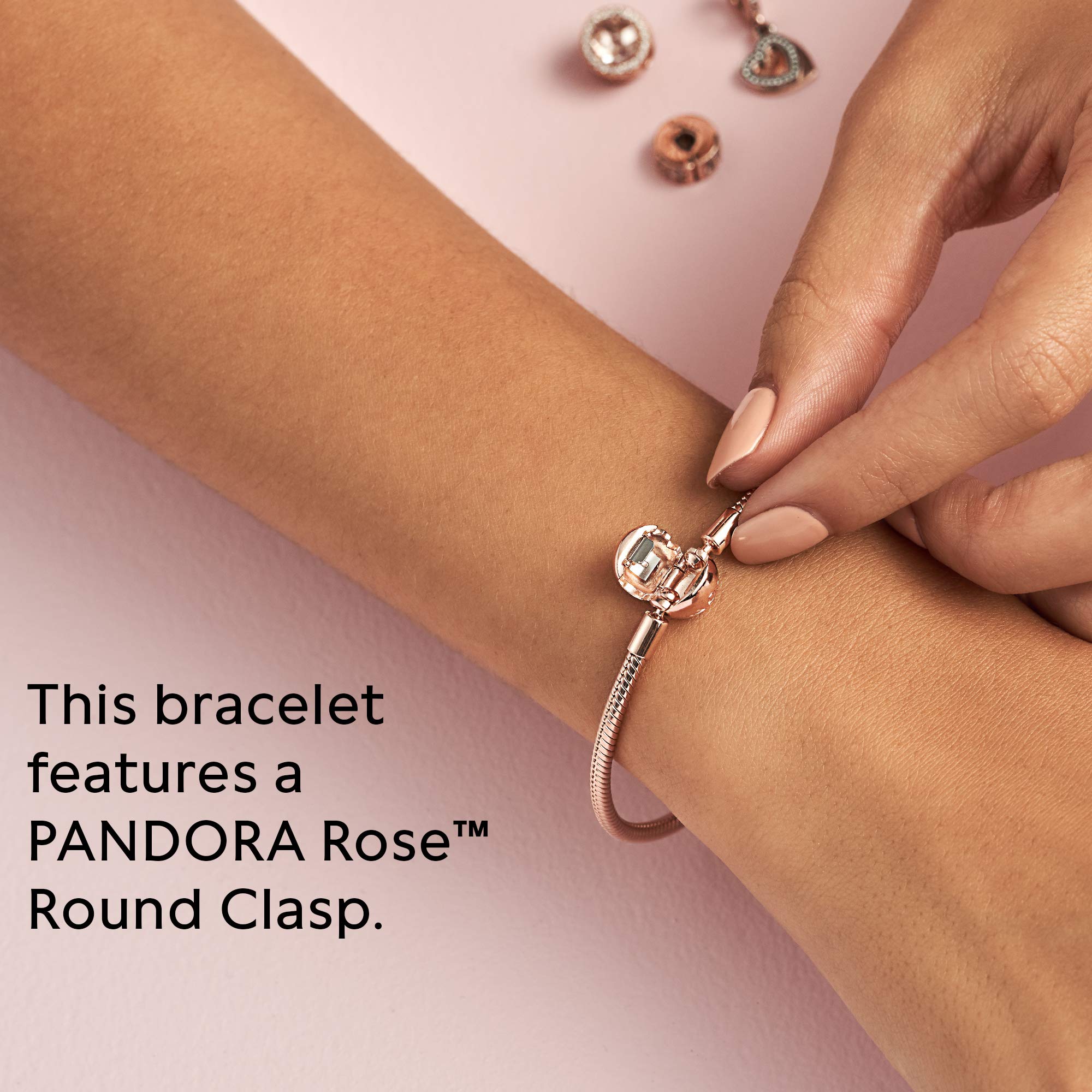 Foto 6 pulgar | Pulsera Pandora Moments Snake Chain En Oro Rosa Para Mujer - Venta Internacional.
