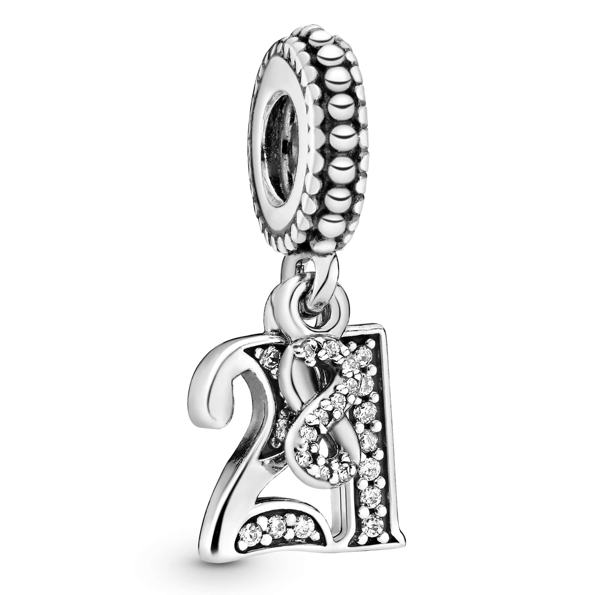 Foto 2 | Colgante De Plata De Ley Charm Pandora Para La Celebración Del 21° Aniversario - Venta Internacional.