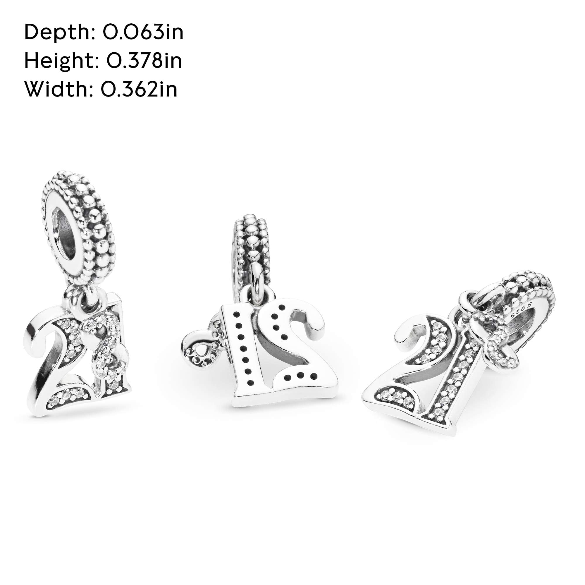 Foto 7 pulgar | Colgante De Plata De Ley Charm Pandora Para La Celebración Del 21° Aniversario - Venta Internacional.
