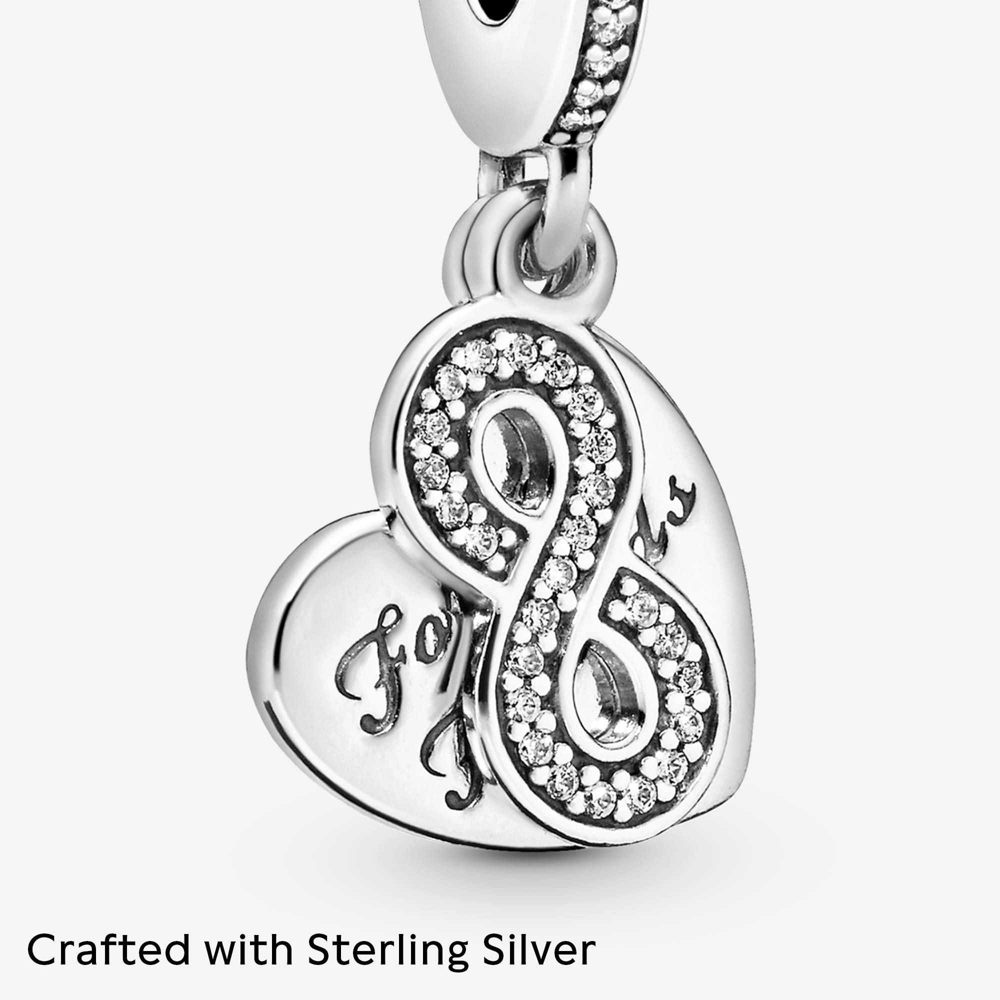 Foto 4 | Colgante Con Forma De Corazón Pandora Forever Friends, Plata De Ley - Venta Internacional.