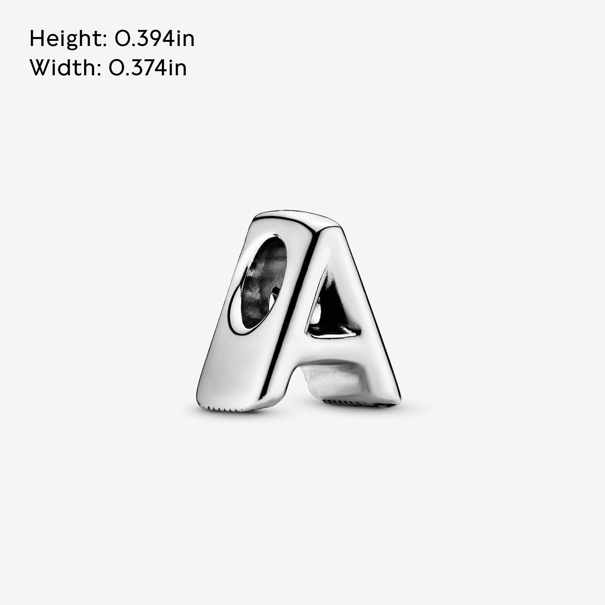 Foto 7 pulgar | Abalorio Pandora Con La Letra A Del Alfabeto En Plata De Ley - Venta Internacional.