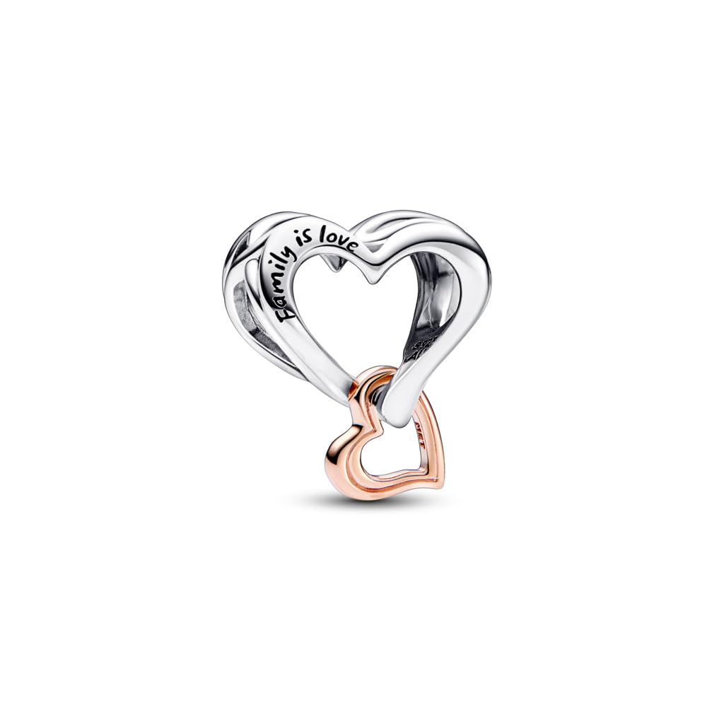 Foto 3 pulgar | Charm Pandora Con Forma De Corazón Infinito, Bicolor, Calado, Regalo Para Ella - Venta Internacional.