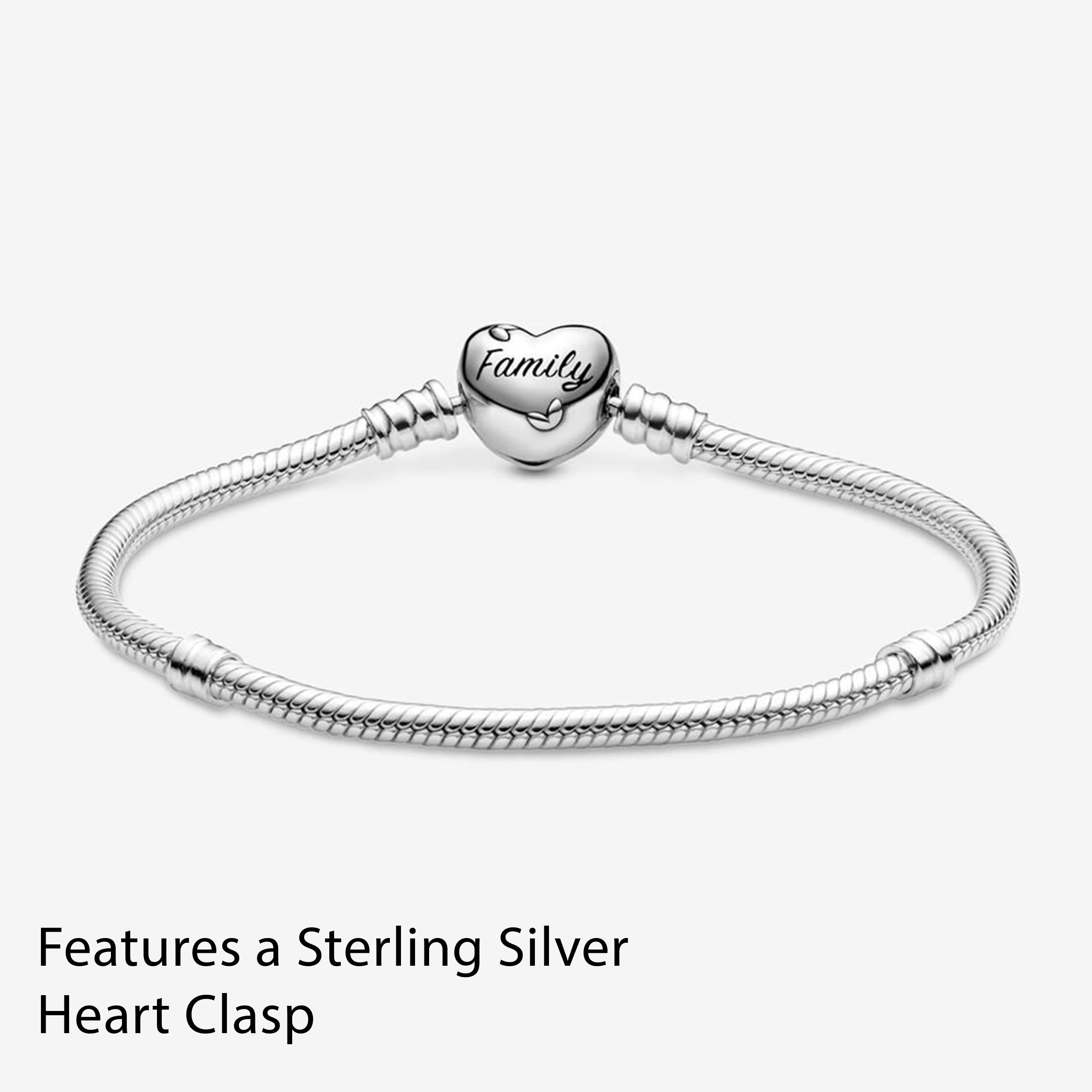 Foto 6 pulgar | Pulsera Pandora Moments Con Forma De Árbol Genealógico Con Cierre De Corazón, Plata - Venta Internacional.