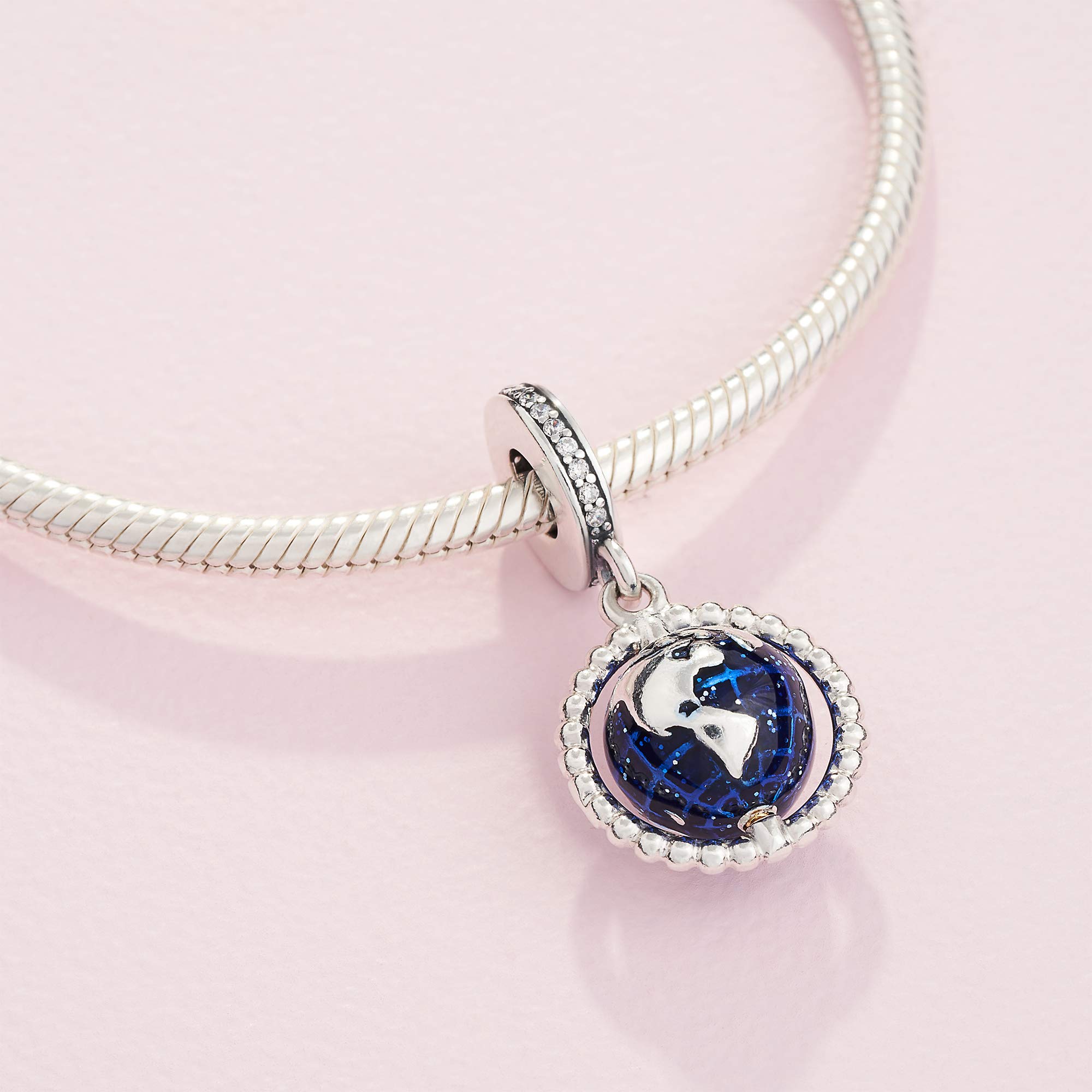 Foto 5 | Colgante Con Forma De Globo Giratorio Pandora, Plata De Ley - Venta Internacional.