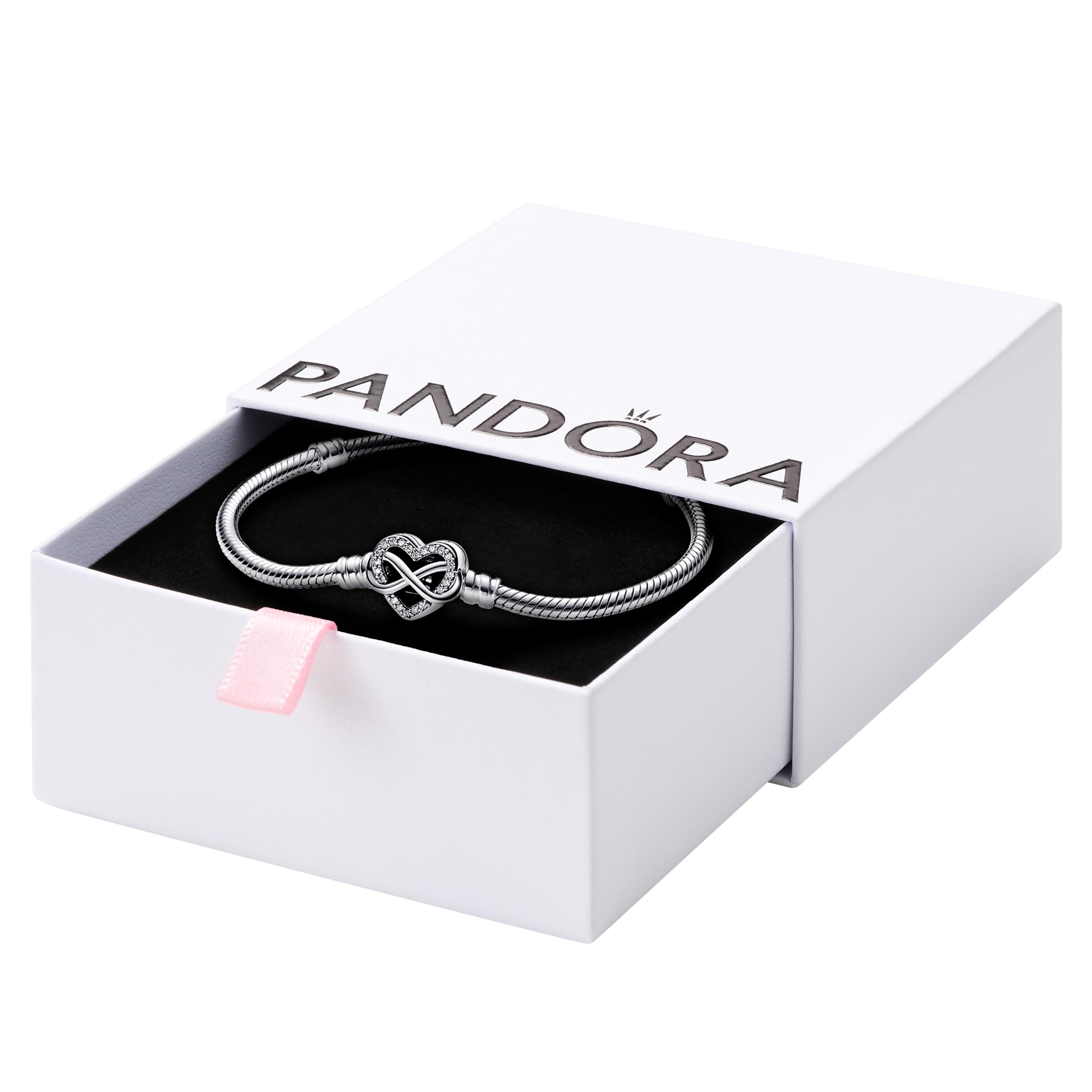 Foto 2 pulgar | Pulsera Pandora Moments Sparkling Infinity Heart Plateada - Venta Internacional.