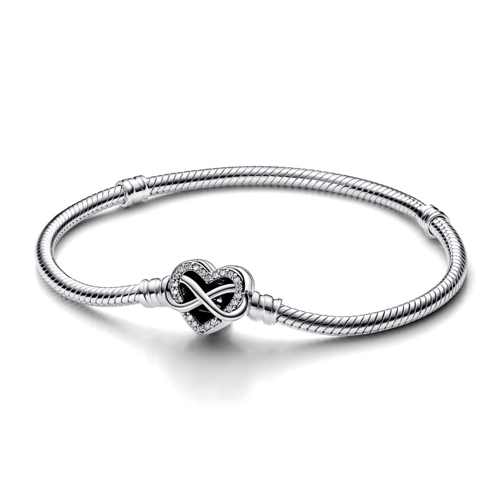 Foto 3 pulgar | Pulsera Pandora Moments Sparkling Infinity Heart Plateada - Venta Internacional.