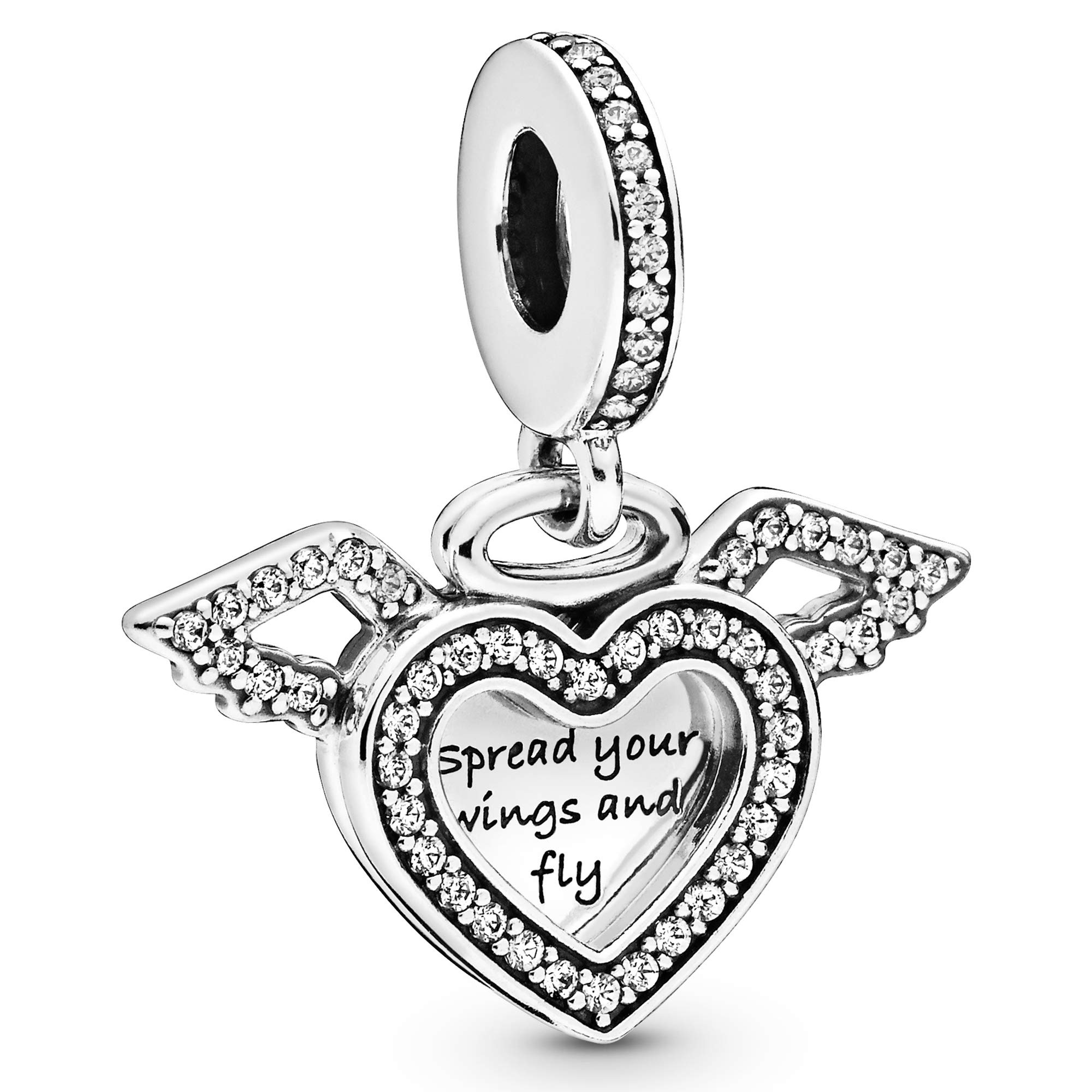 Foto 3 pulgar | Colgante De Plata De Ley Con Forma De Corazón Y Alas De Ángel De Pandora - Venta Internacional.