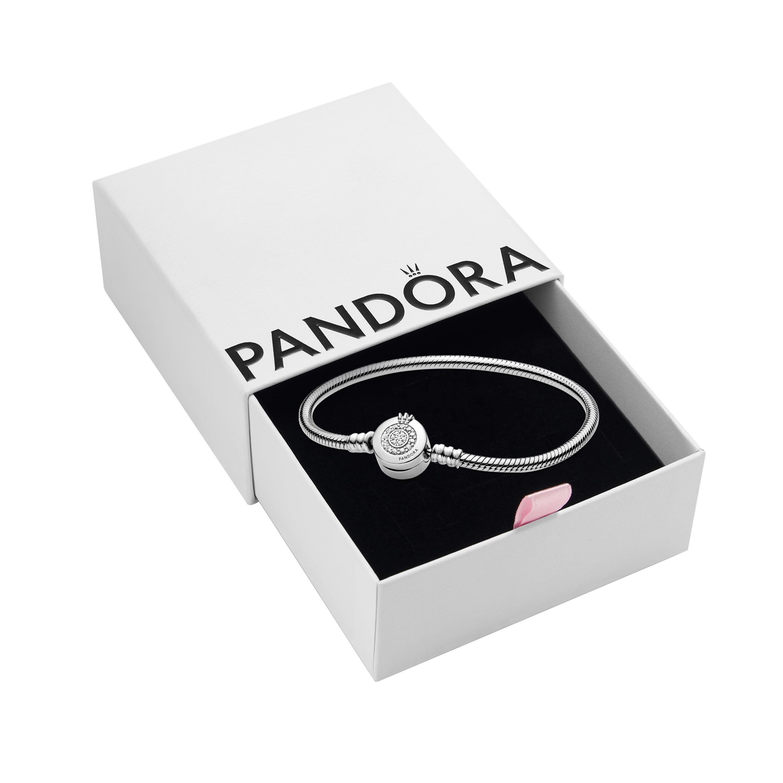Foto 3 pulgar | Pulsera Pandora Moments Sparkling Crown O Con Cierre Pavé - Venta Internacional.