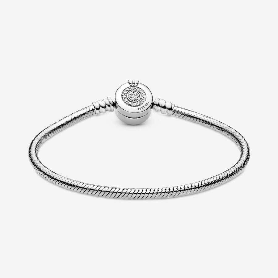 Foto 4 pulgar | Pulsera Pandora Moments Sparkling Crown O Con Cierre Pavé - Venta Internacional.