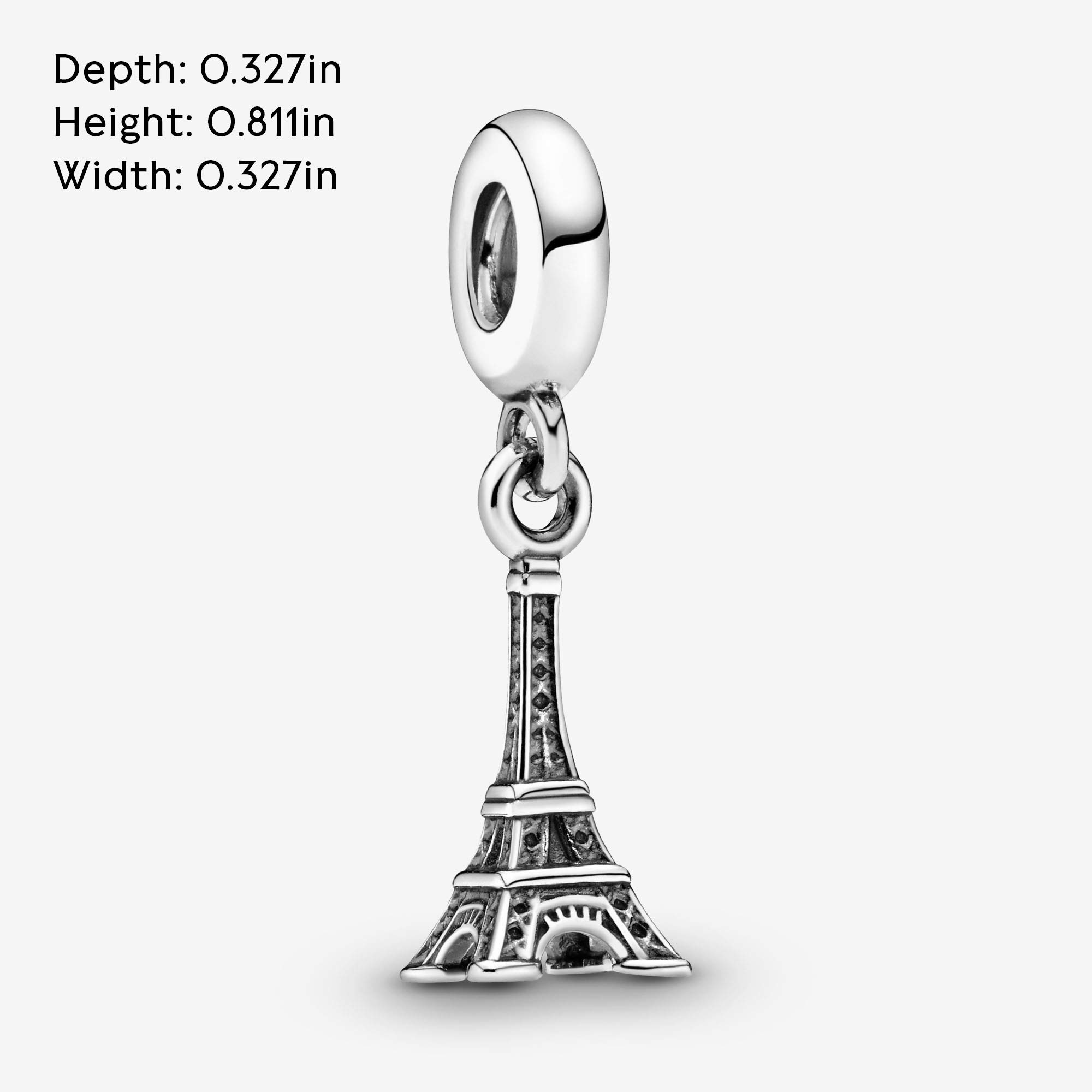 Foto 7 pulgar | Colgante Con Forma De Torre Eiffel De París Con Colgante Pandora, Plata De Ley - Venta Internacional.