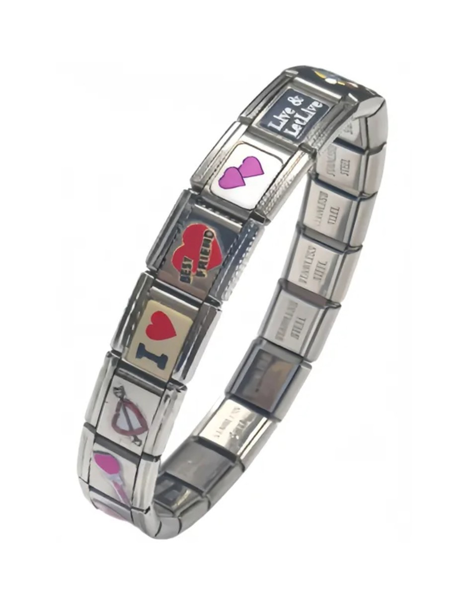 Foto 3 pulgar | Pulsera Italian Charm Rosa + Gratis Termo Güish De Regalo