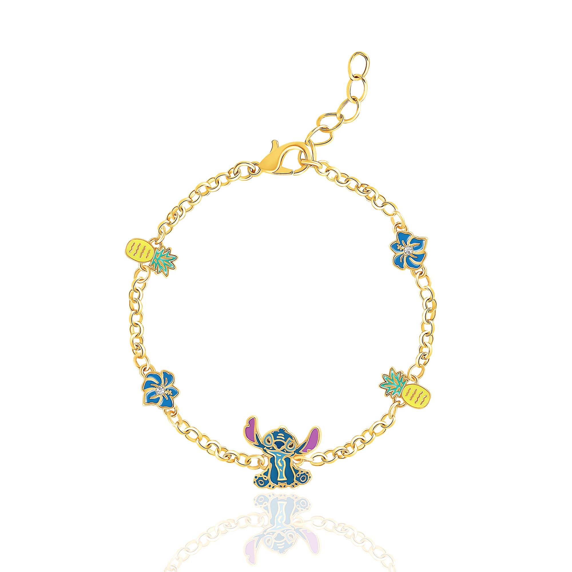 Foto 2 pulgar | Pulsera Disney Stitch De Latón Chapado En Flash Para Mujer - Venta Internacional.