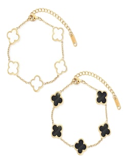 Foto 2 | Pulsera Trébol Negro Y Blanco + Gratis Termo Güish De Regalo