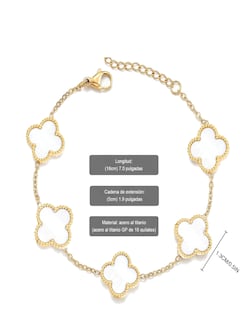 Foto 3 | Pulsera Trébol Negro Y Blanco + Gratis Termo Güish De Regalo