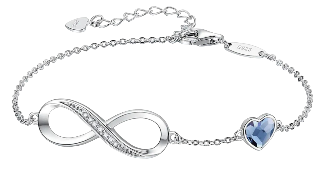 Foto 1 | Pulsera Xtellar Plata Mujer Fina Amor Infinito Corazones Ajustable