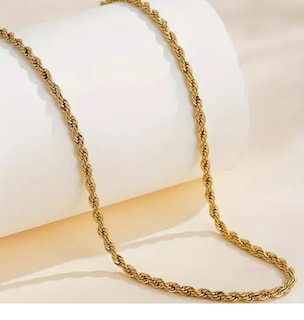Foto 4 | 2pz Xtellar Pulsera Y Collar Acero Inoxidable Hombre Oro