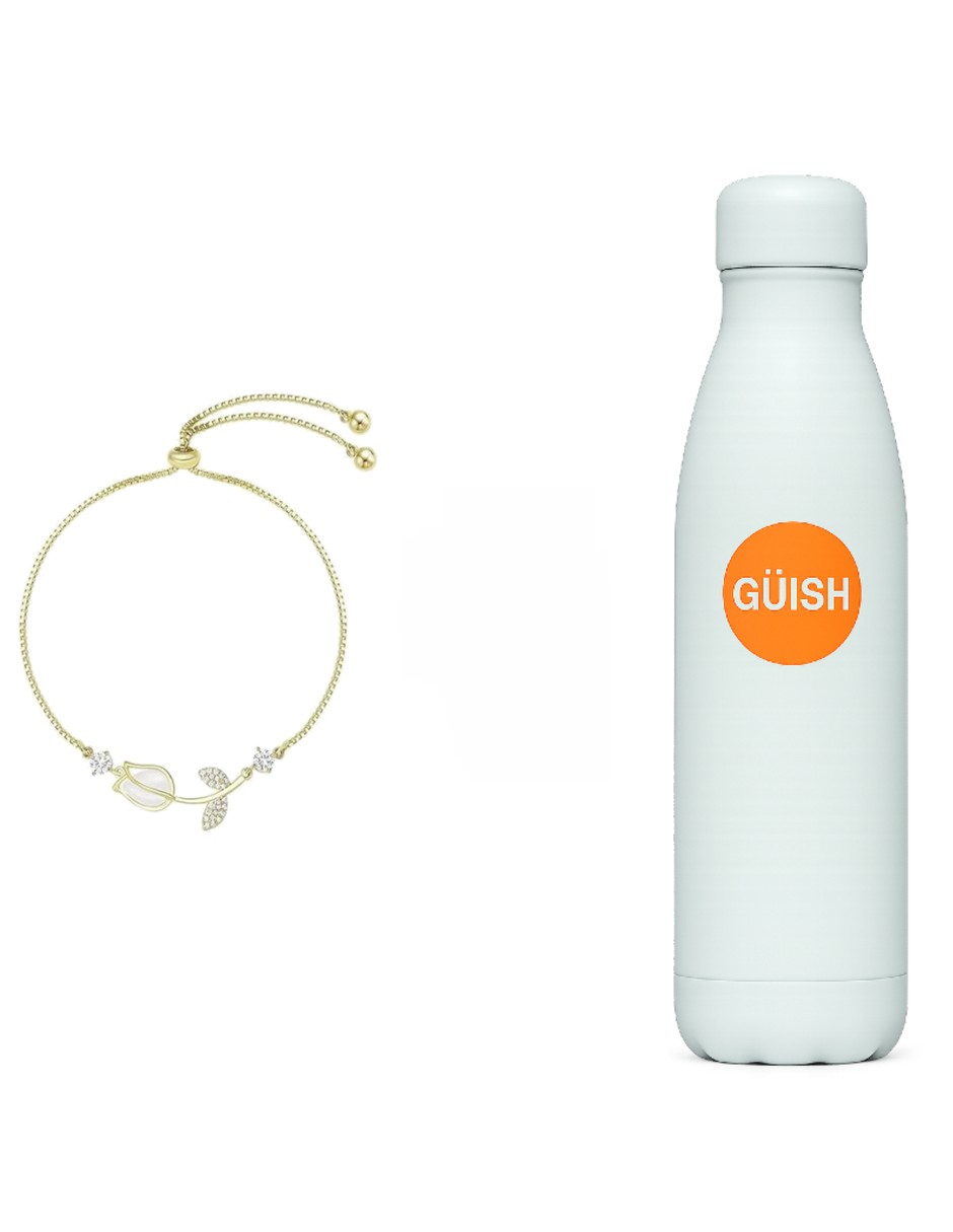 Foto 2 pulgar | Pulsera Tulipán + Gratis Termo Güish De Regalo