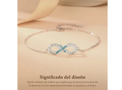 Foto 2 | Joyeria Xtellar Fina Pulsera Plata Mujer Plata 925 Cruz Ajustable