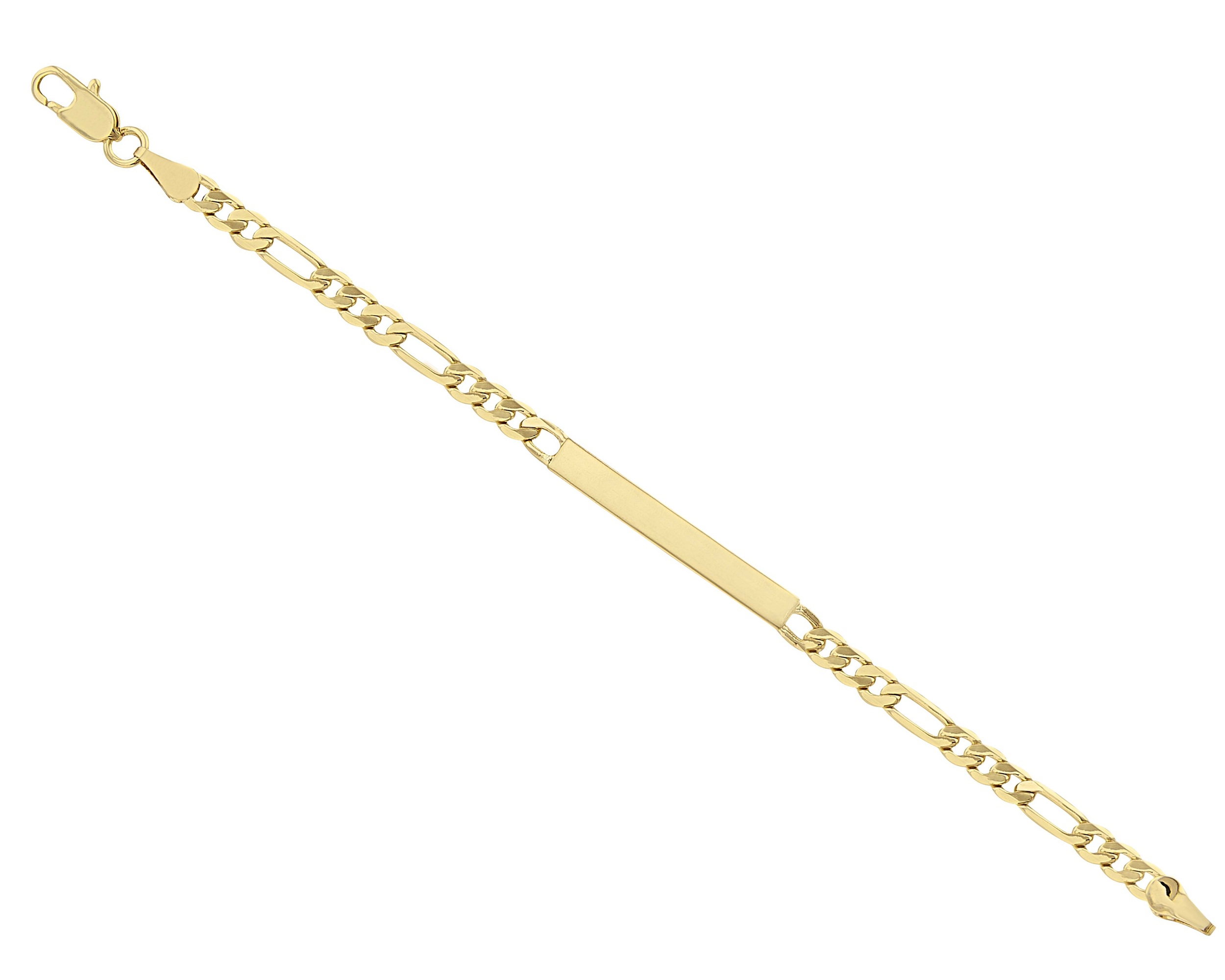 Foto 2 | Pulsera Placa Pulida Tejido 3x1 18cm Chapa De Oro 18k Ch107