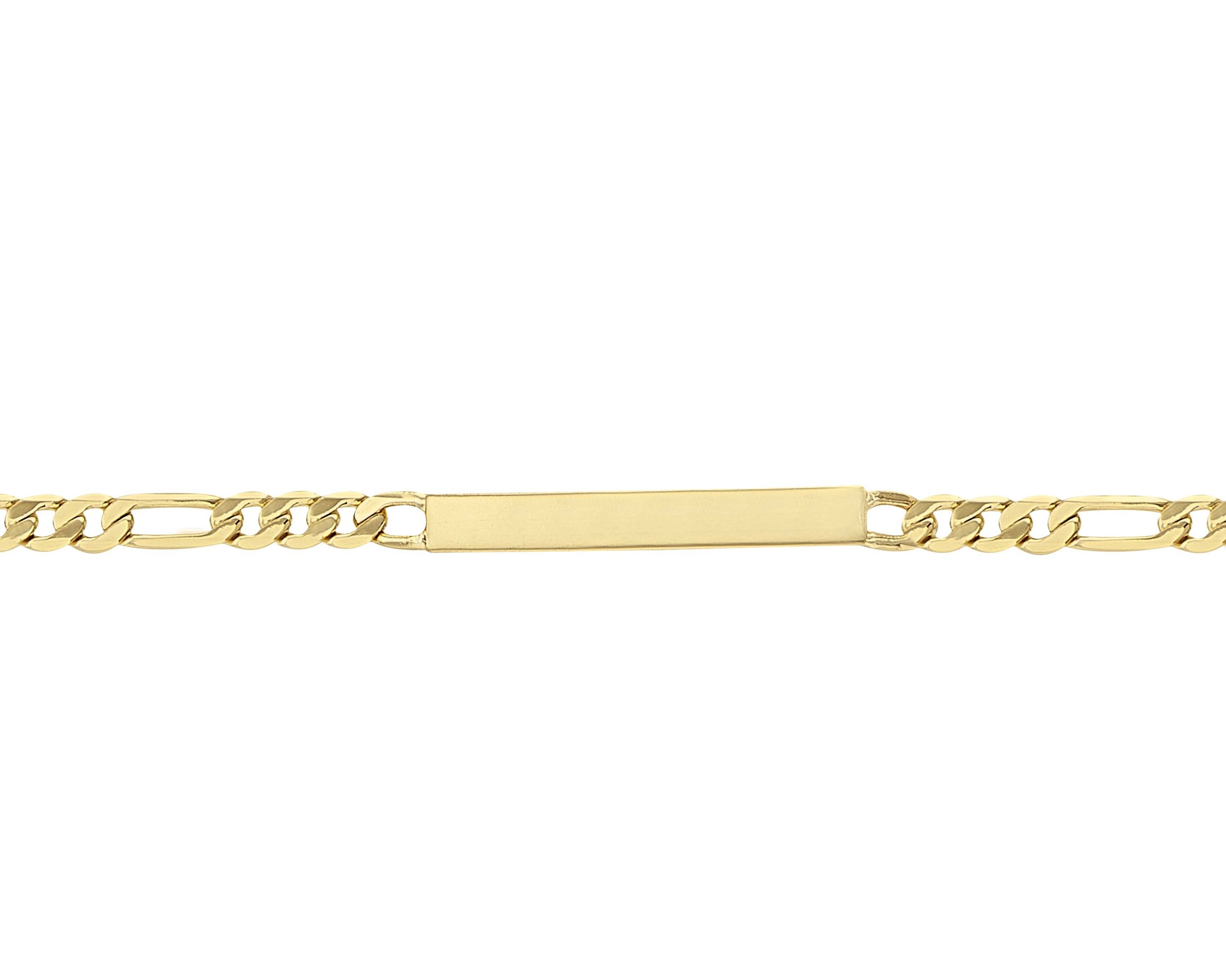 Foto 4 pulgar | Pulsera Placa Pulida Tejido 3x1 18cm Chapa De Oro 18k Ch107