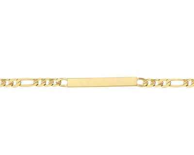 Foto 3 | Pulsera Placa Pulida Tejido 3x1 18cm Chapa De Oro 18k Ch107