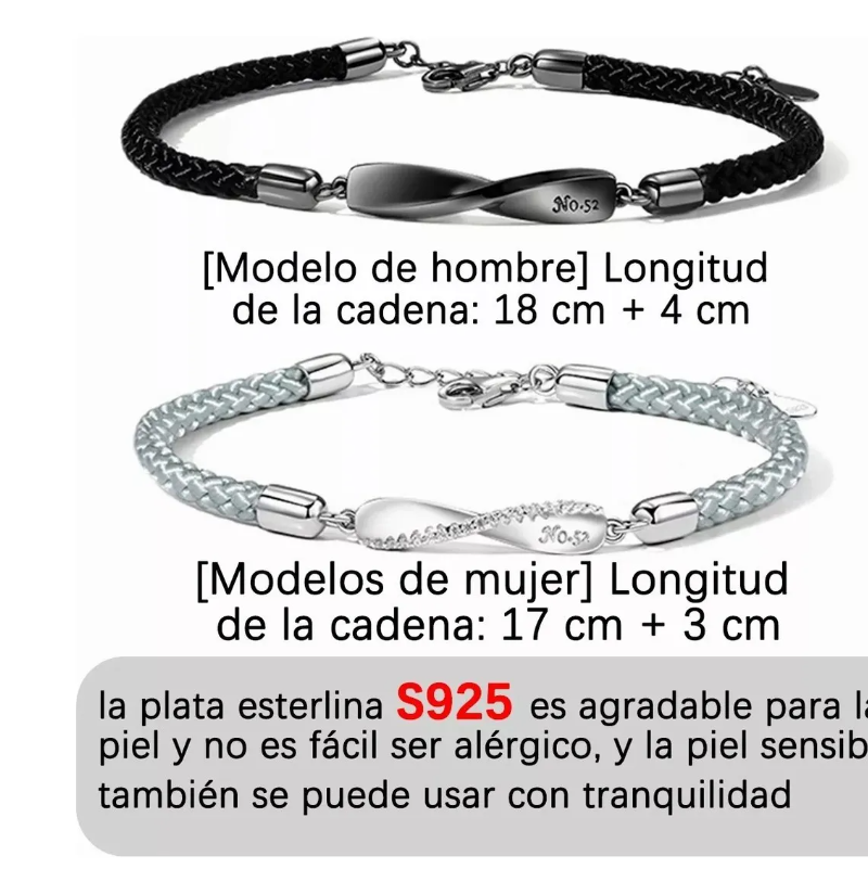 Foto 3 | 2pulseras Pareja Regalo Mujer Hombres El Bucle De Möbius
